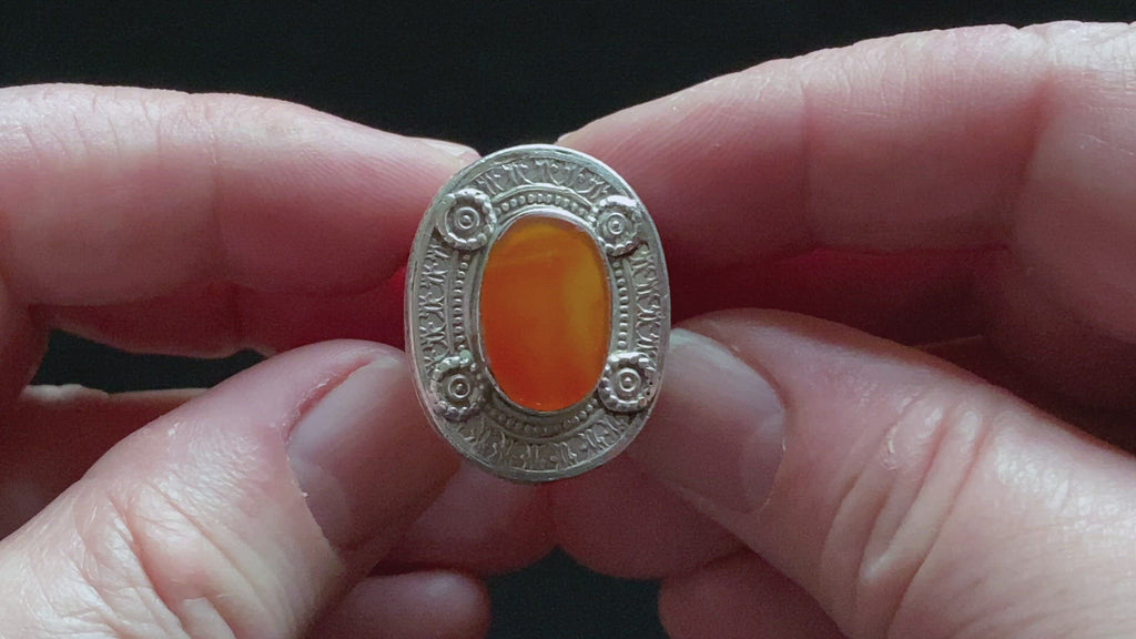 Turkmen Jewellery | Ethnic Adornment and Jewellery | Carnelian Ring