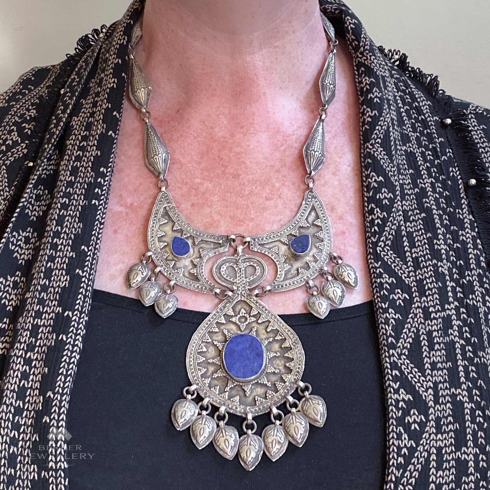 Berber Jewellery | Vintage silver necklace from Turkmenistan