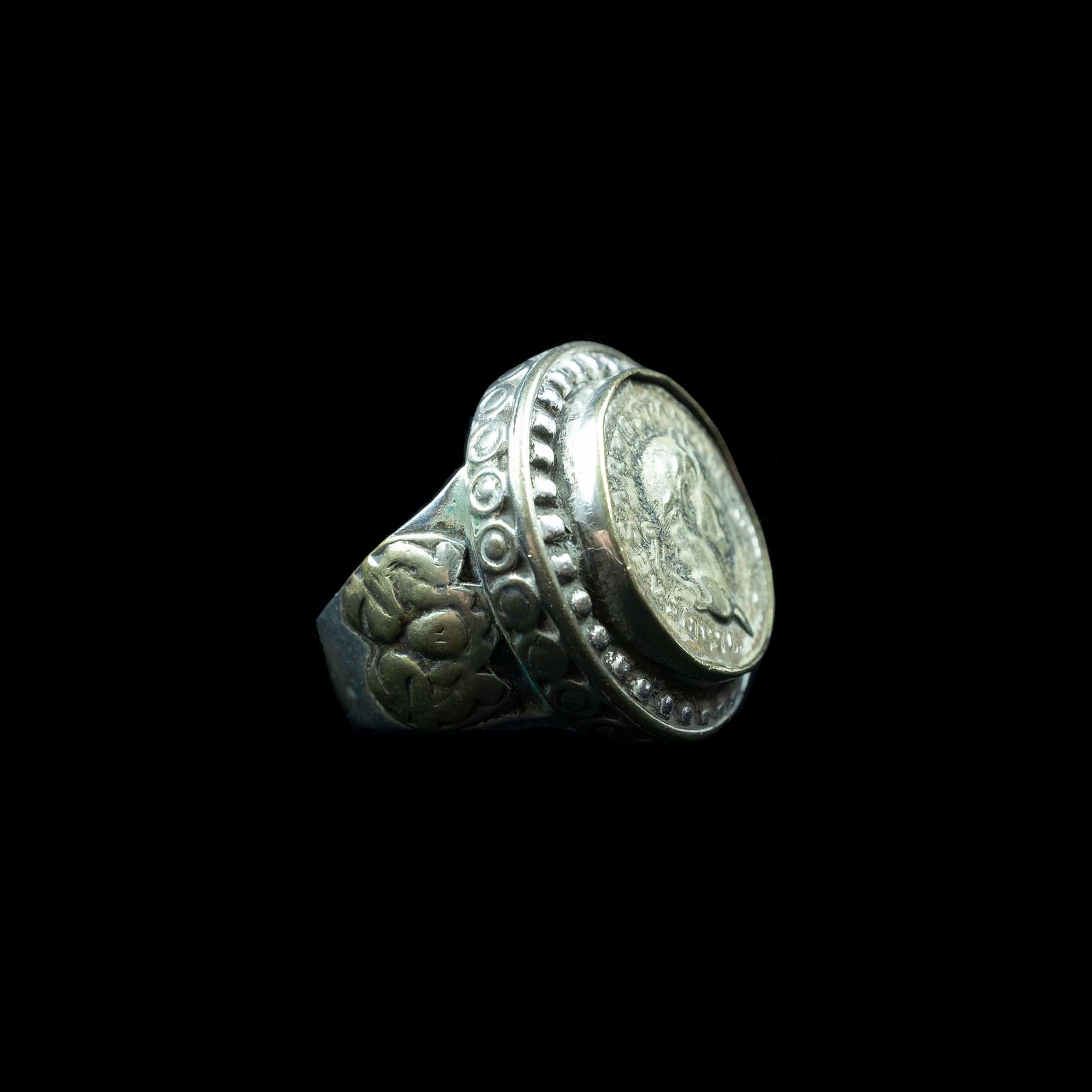 Roman Coin Ring from Afghanistan | Vintage Ethnic Jewellery