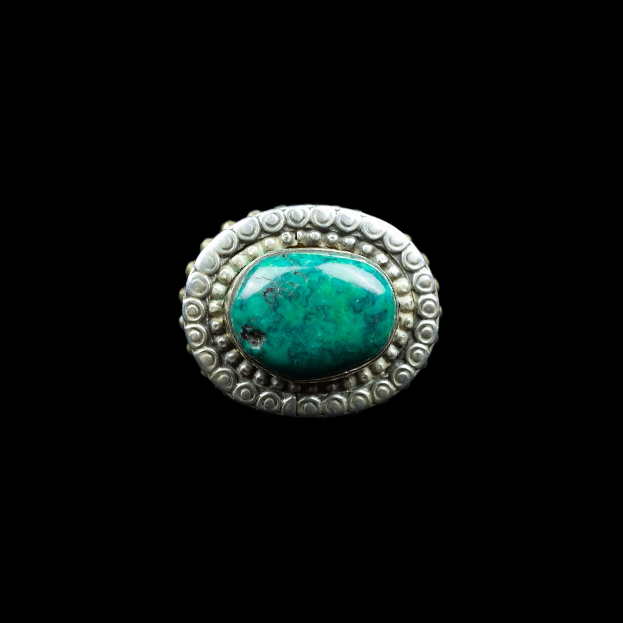 Silver And Turquoise Ring From Afghanistan | Vintage Ethnic Jewellery