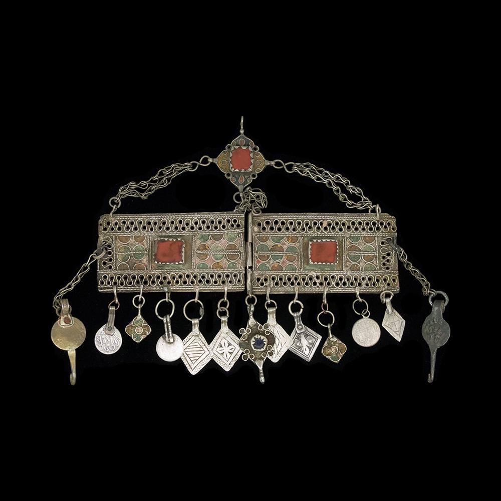 Antique Silver Moroccan Tribal Headpiece | Vintage Ethnic Jewellery