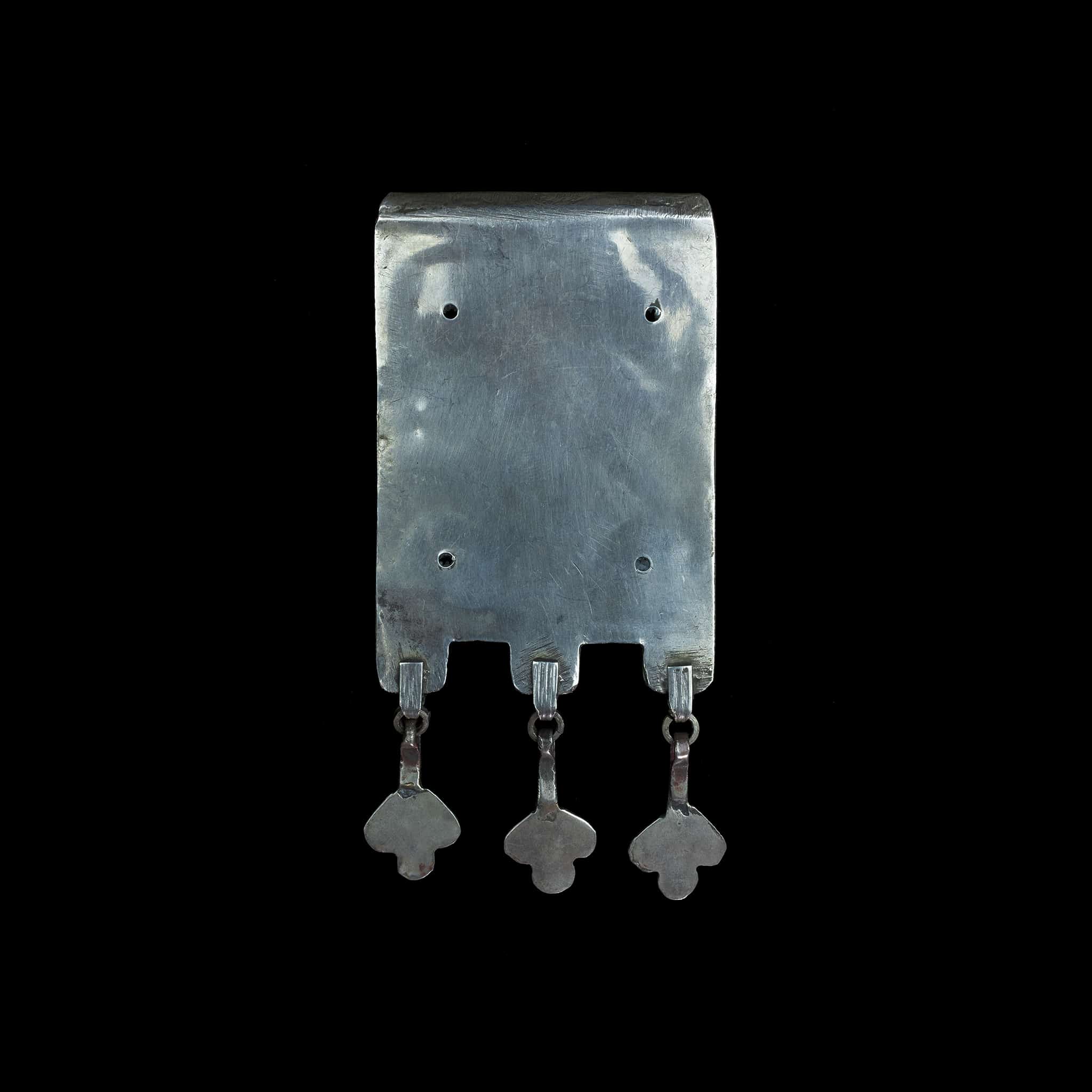 Moroccan Silver and Enamel Tribal Pendant | Vintage Ethnic Jewellery