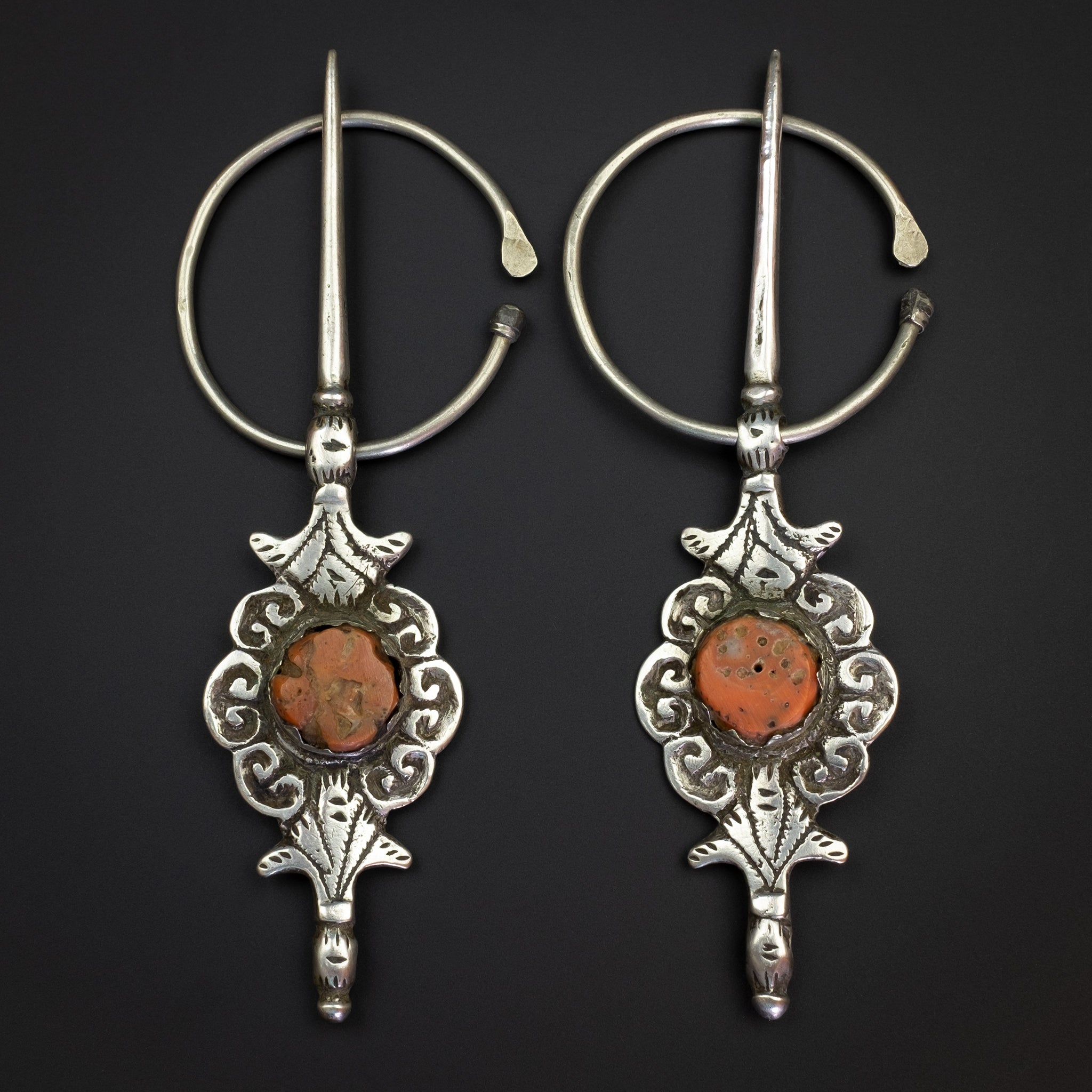 Pair of vintage fibulae from Aït Semmeg, High Atlas, Morocco - Rare