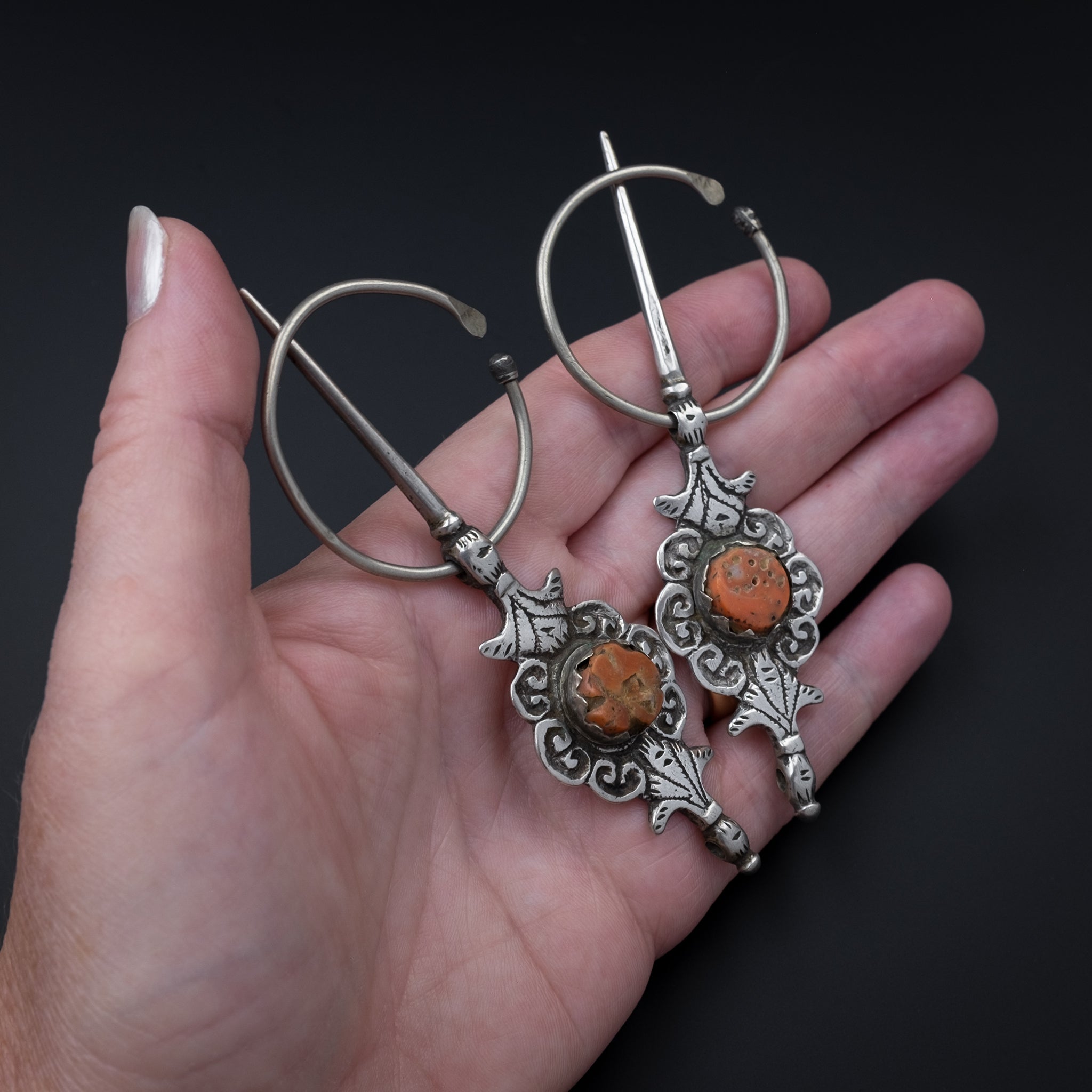 Pair of vintage fibulae from Aït Semmeg, High Atlas, Morocco - Rare