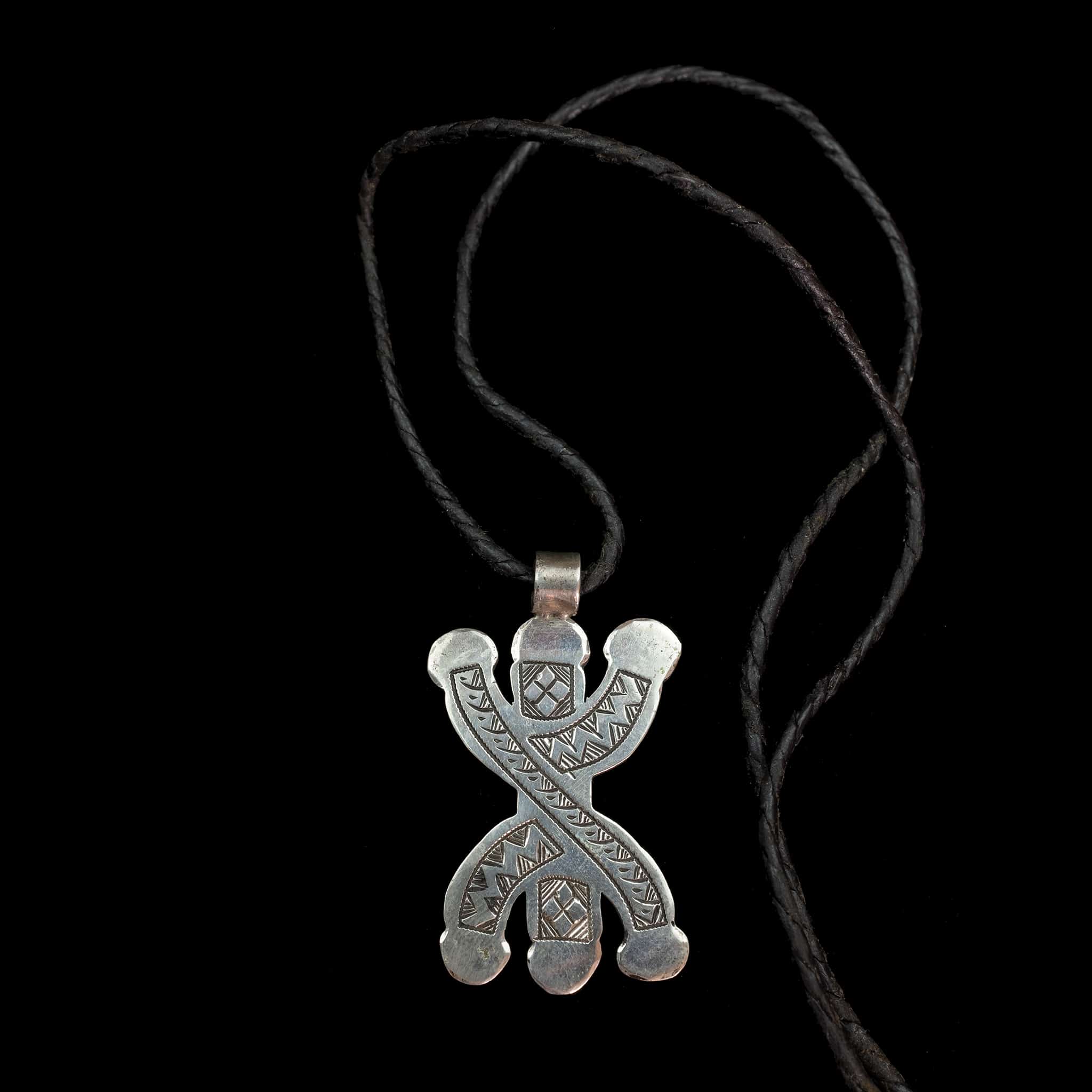 Silver Berber (Amazigh) ‘Free Man’ Pendant | Vintage Ethnic Jewellery