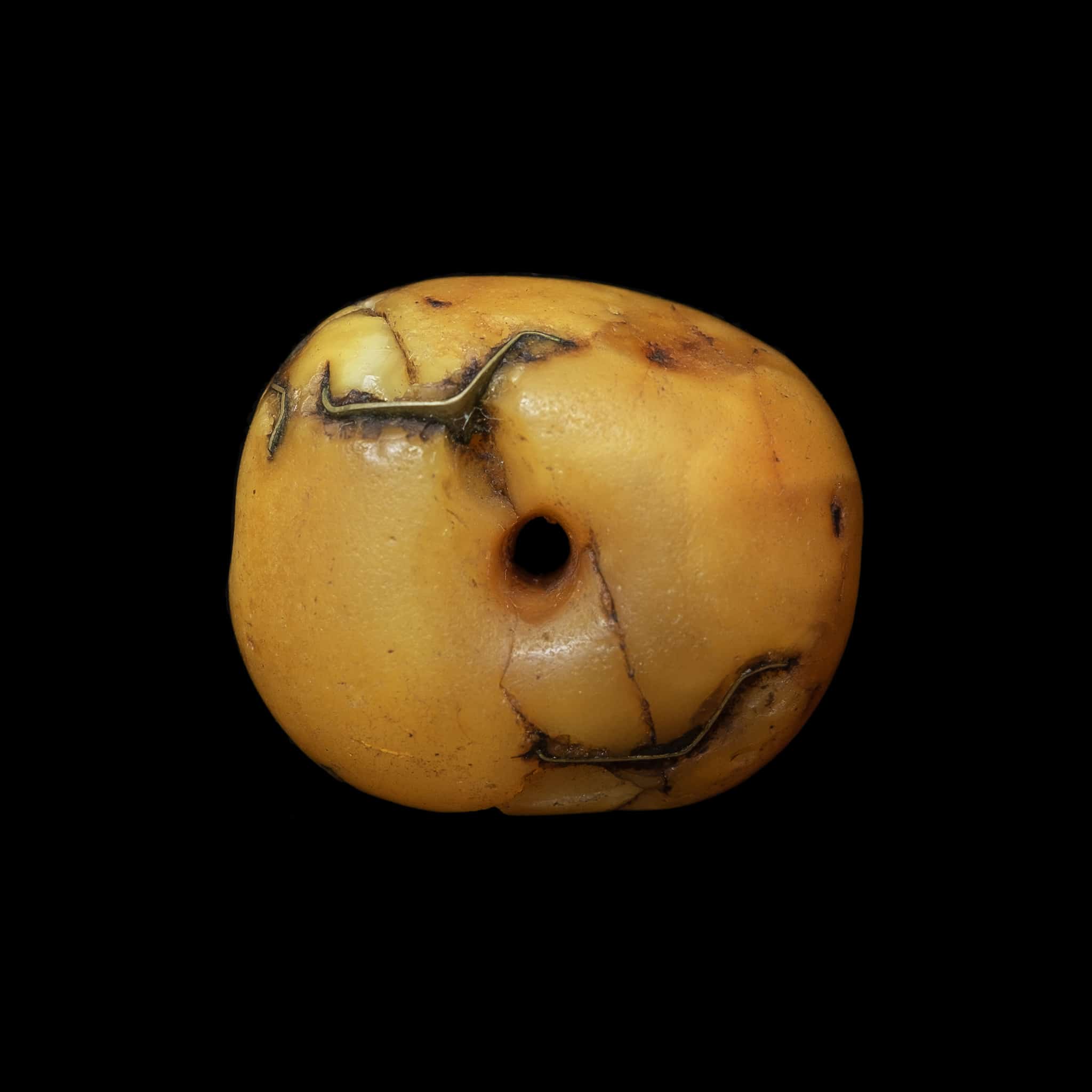 Genuine Antique Baltic Amber Bead | Vintage Ethnic Jewellery