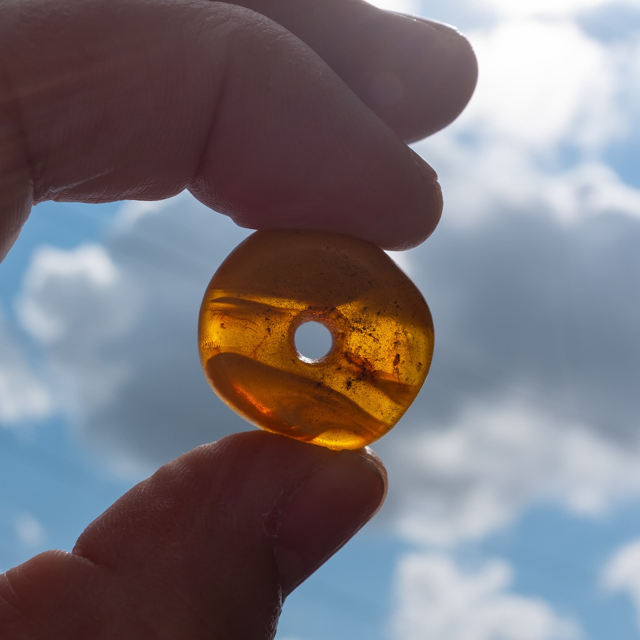 Genuine Antique Baltic Amber Bead | Vintage Ethnic Jewellery