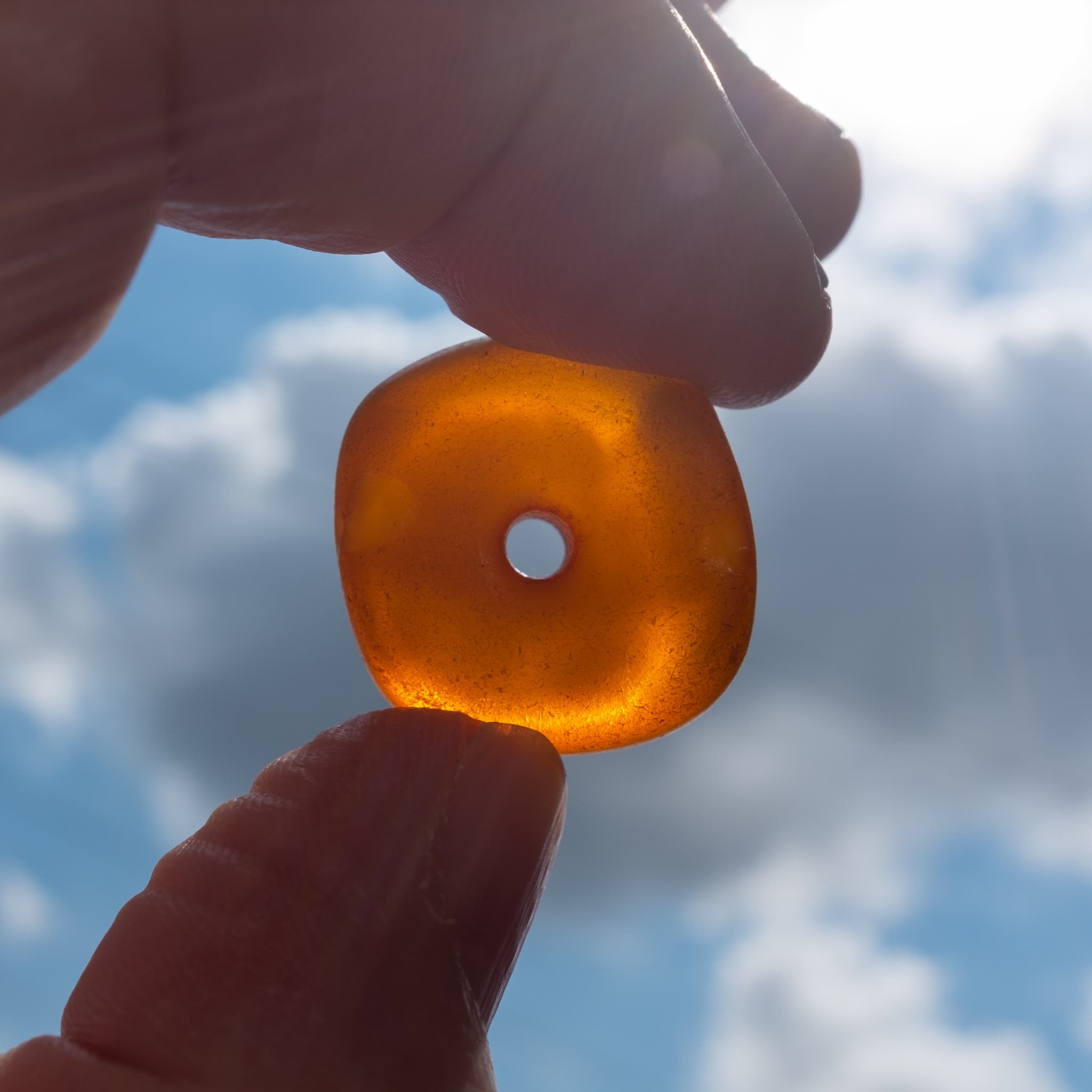 Genuine Antique Baltic Amber Bead | Vintage Ethnic Jewellery