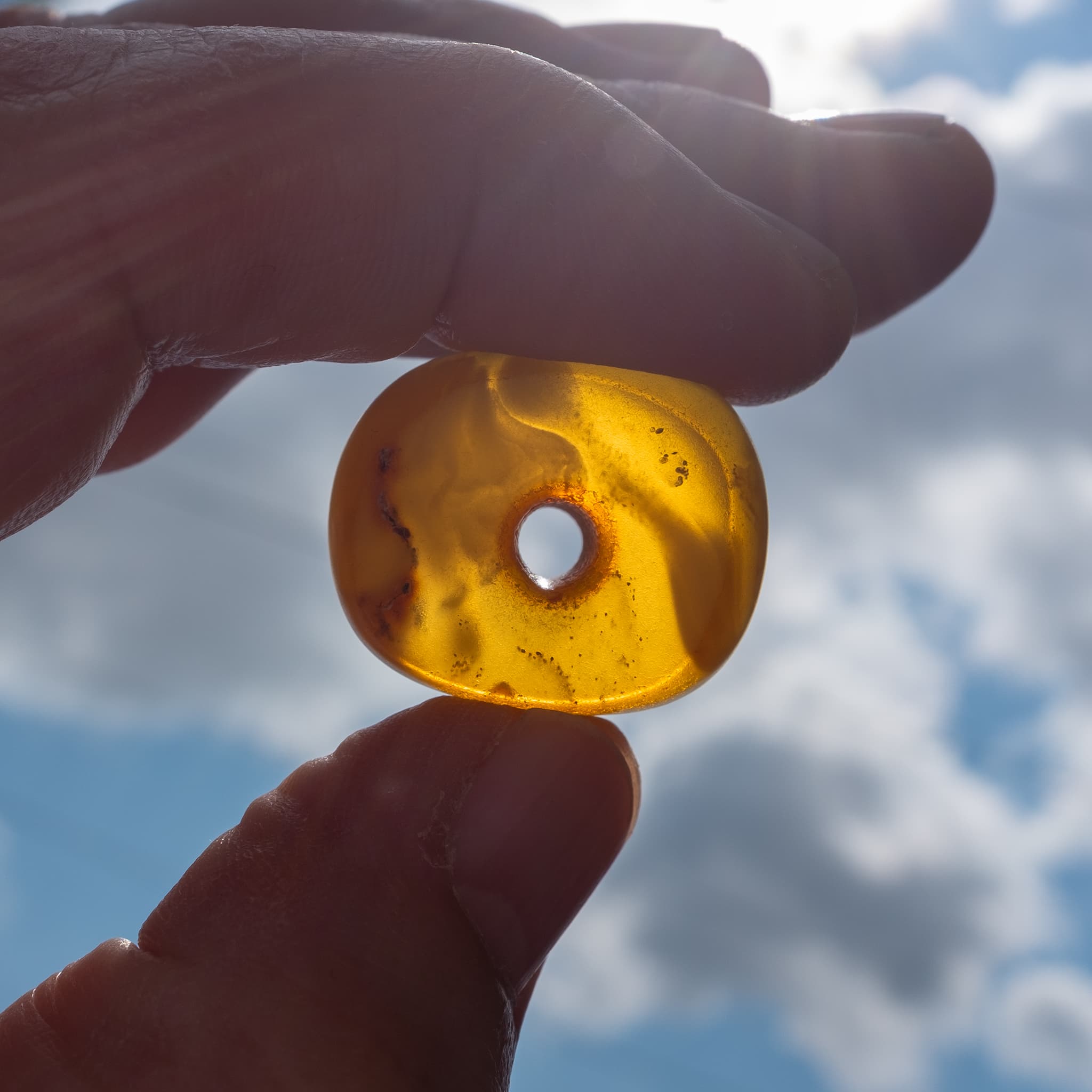Genuine Antique Baltic Amber Bead | Vintage Ethnic Jewellery