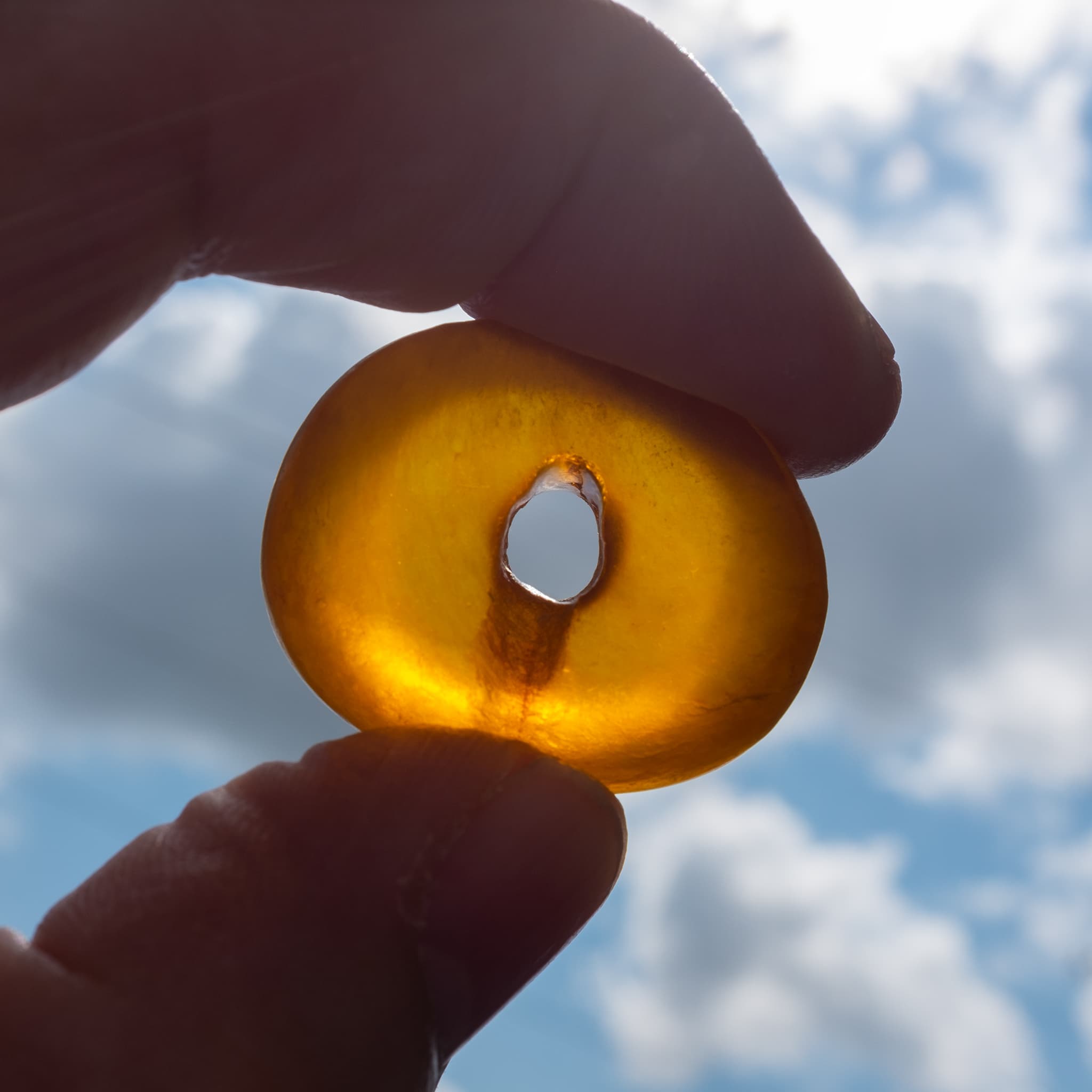 Genuine Antique Baltic Amber Bead | Vintage Ethnic Jewellery