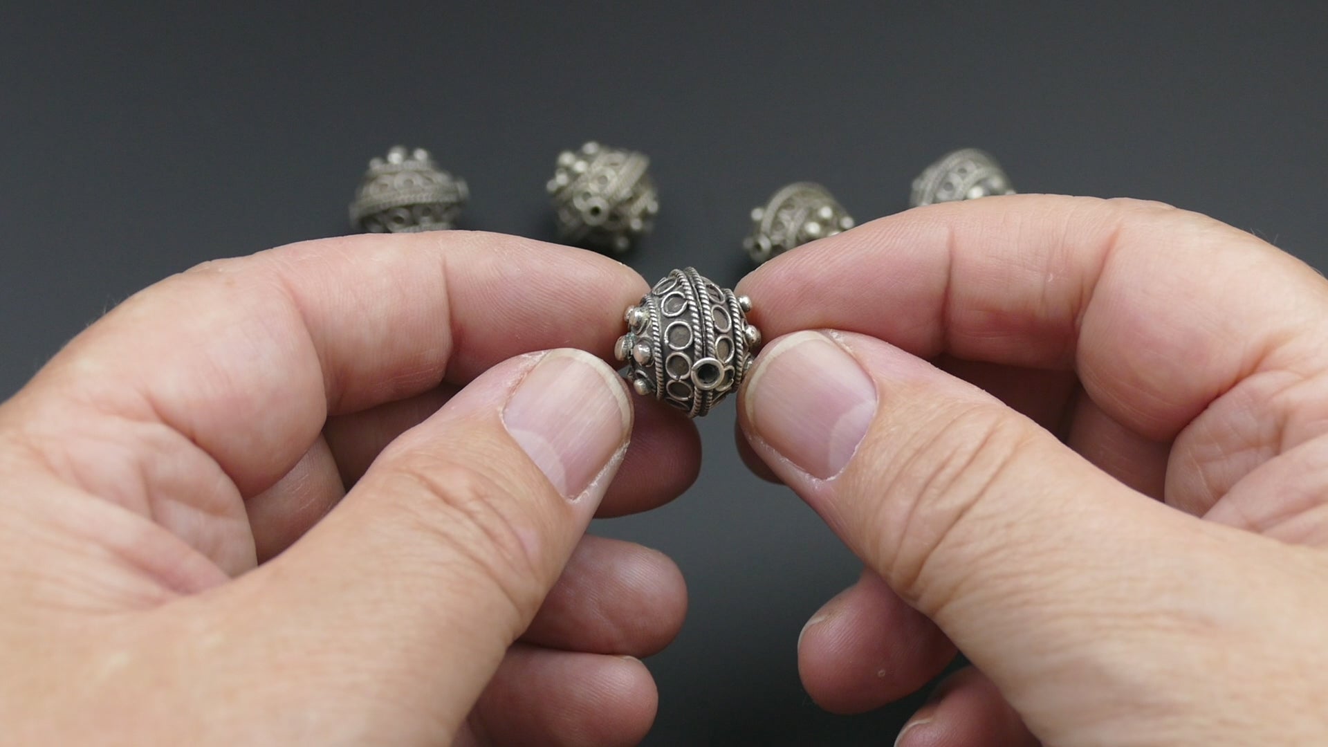 Silver Moroccan beads
