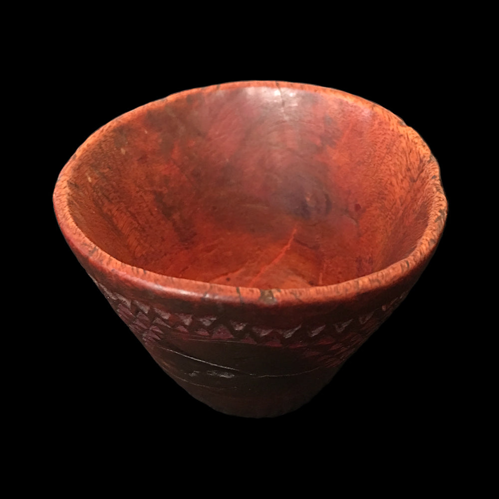 Berber wooden saffron bowl