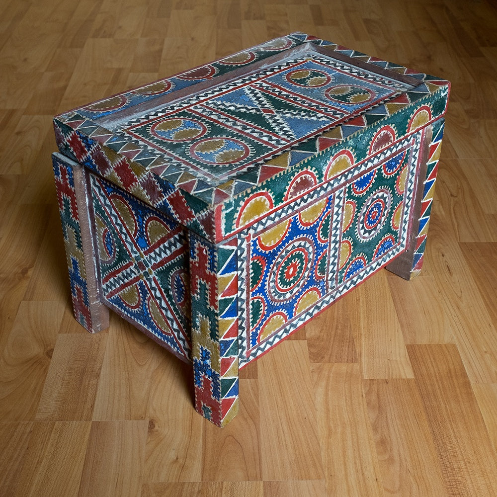 Ait Ouaouzgite Painted Wooden Chest