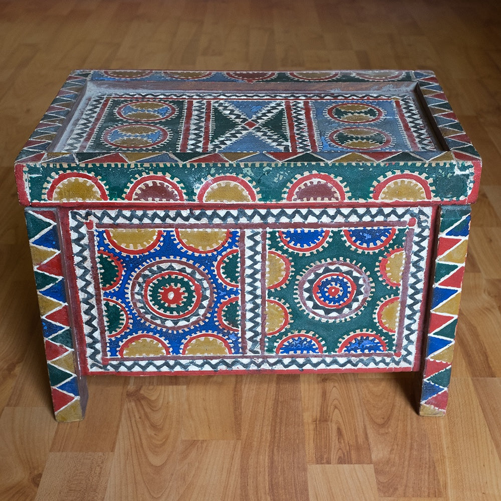 Ait Ouaouzgite Painted Wooden Chest