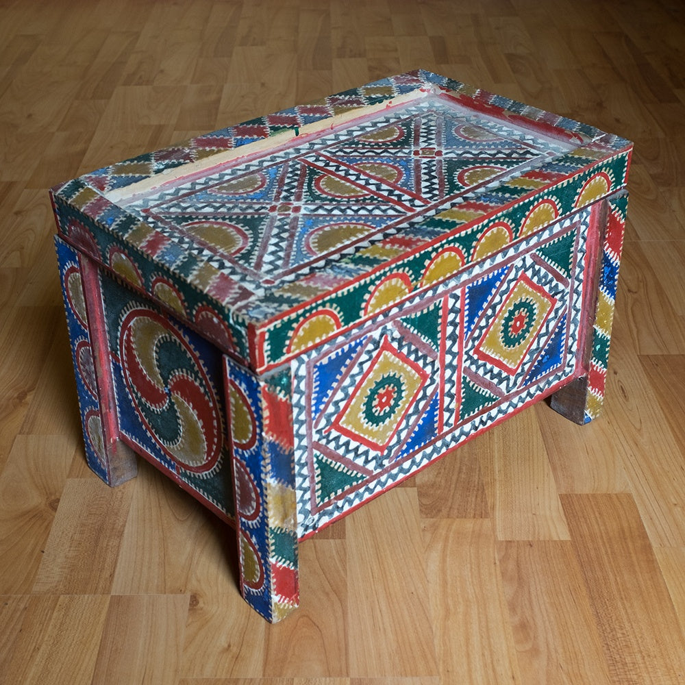 Ait Ouaouzgite Painted Wooden Chest