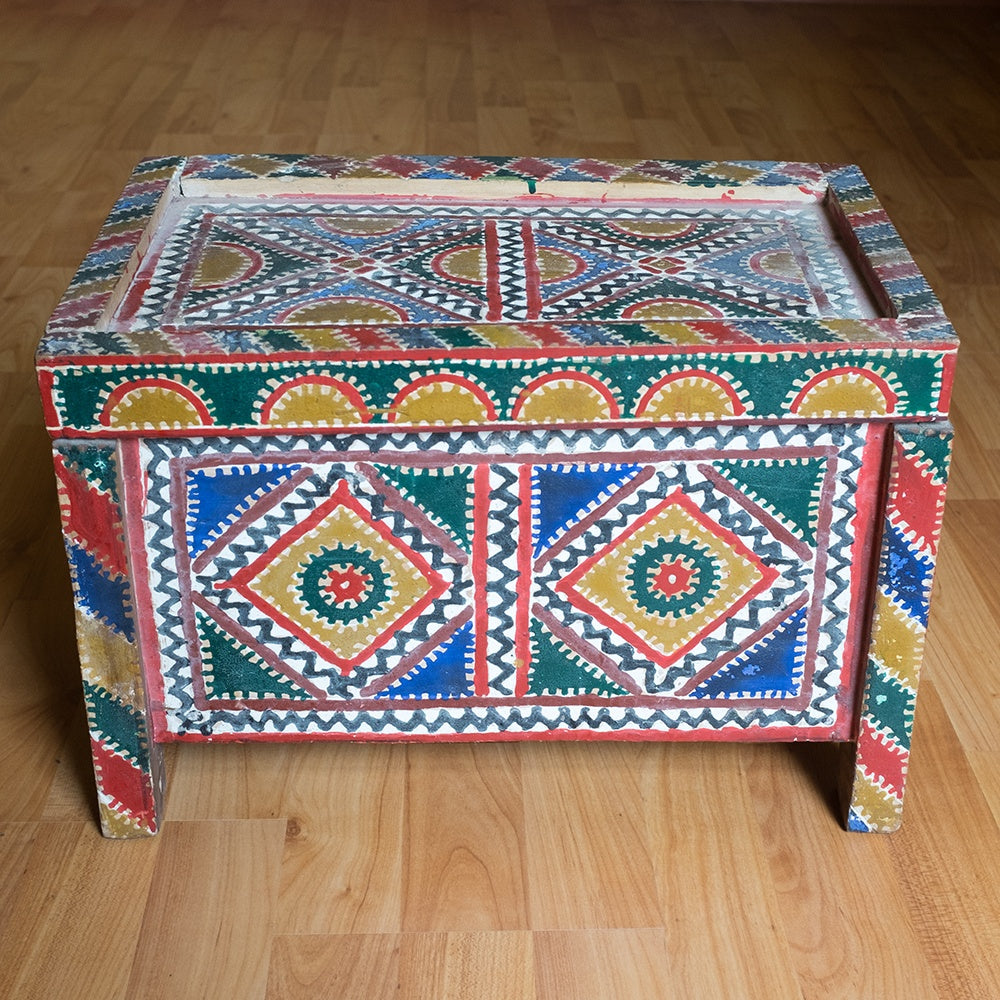 Ait Ouaouzgite Painted Wooden Chest