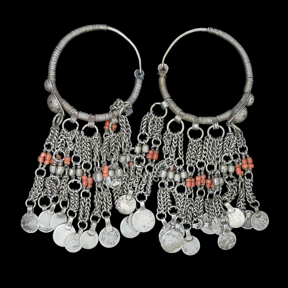 Berber Jewellery | Antique Silver Earrings from Morocco