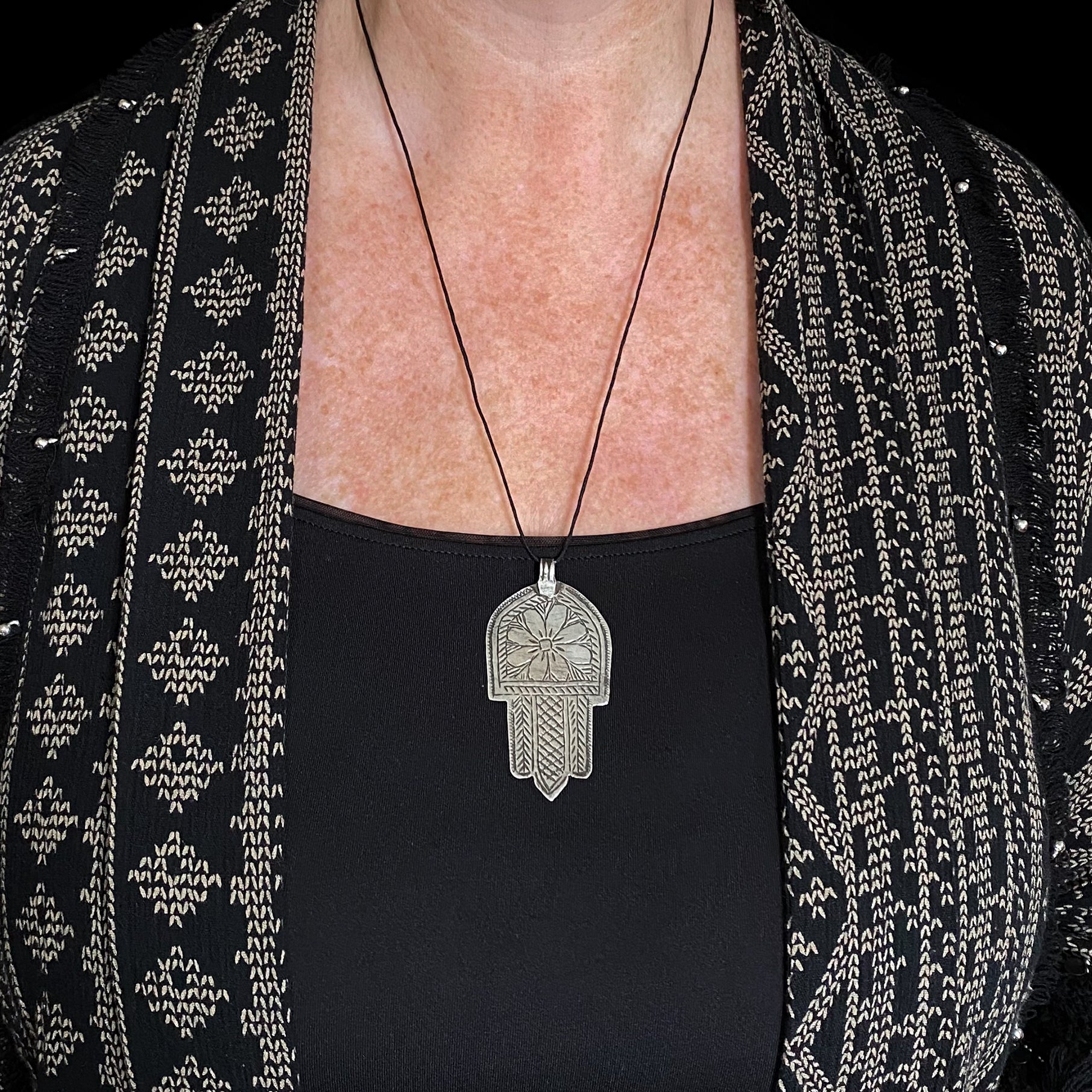 Old Moroccan Silver Berber 'Hand of Fatima' Khamsa (Hamsa)