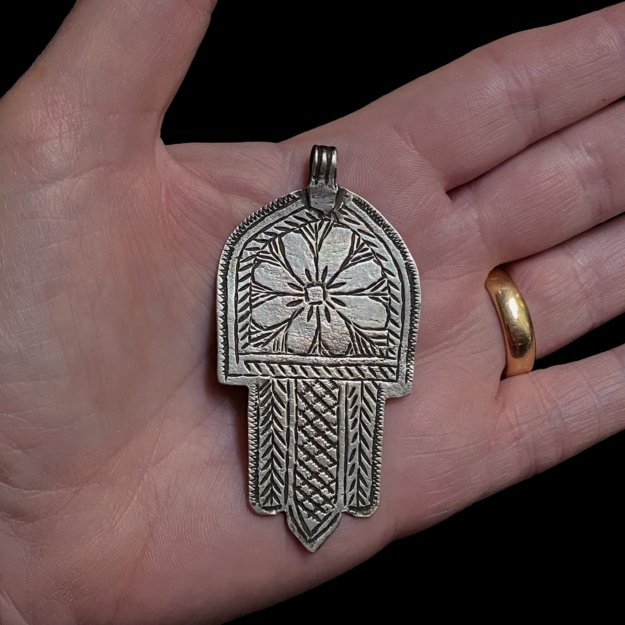 Old Moroccan Silver Berber 'Hand of Fatima' Khamsa (Hamsa)