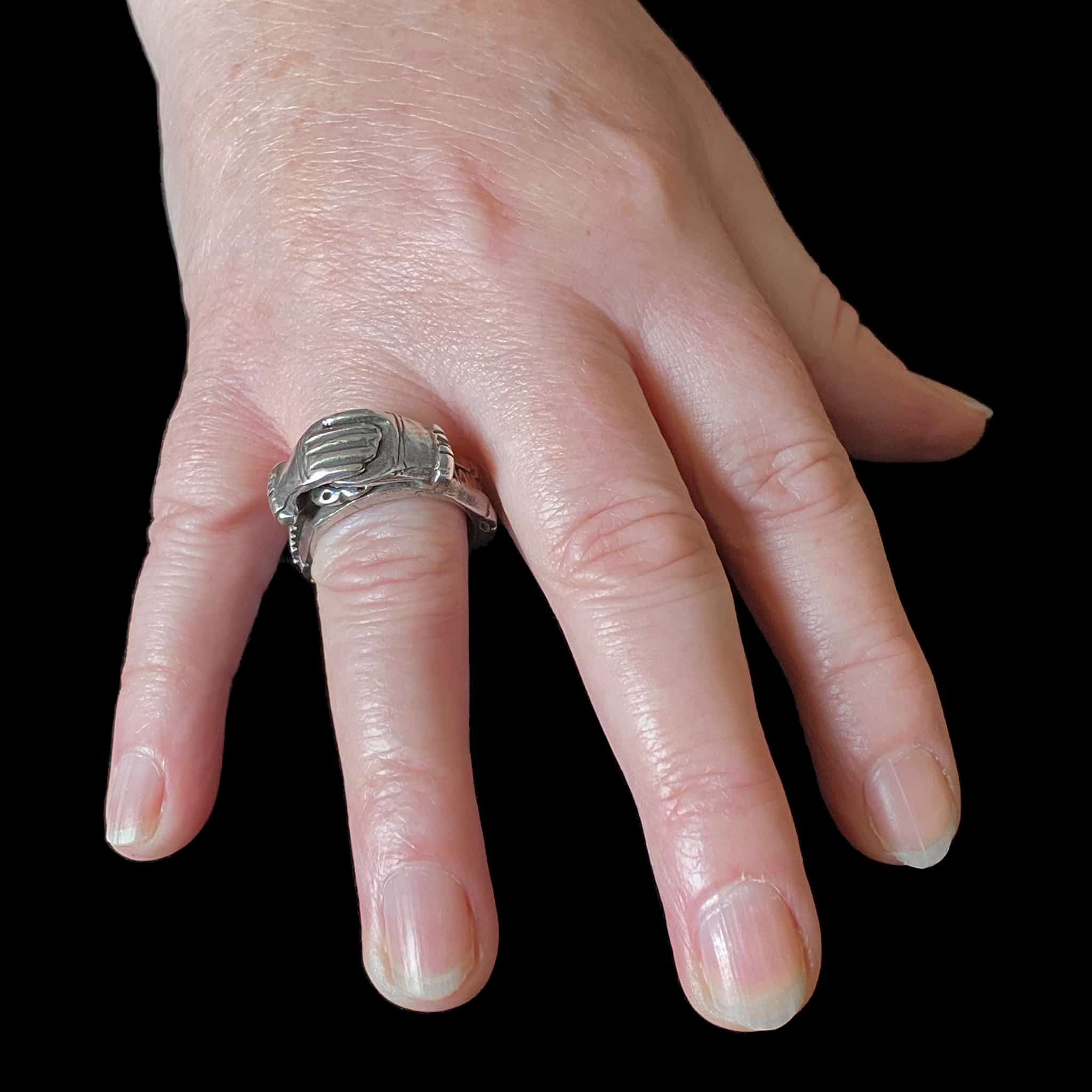 Silver Amazigh (Berber) eternity ring