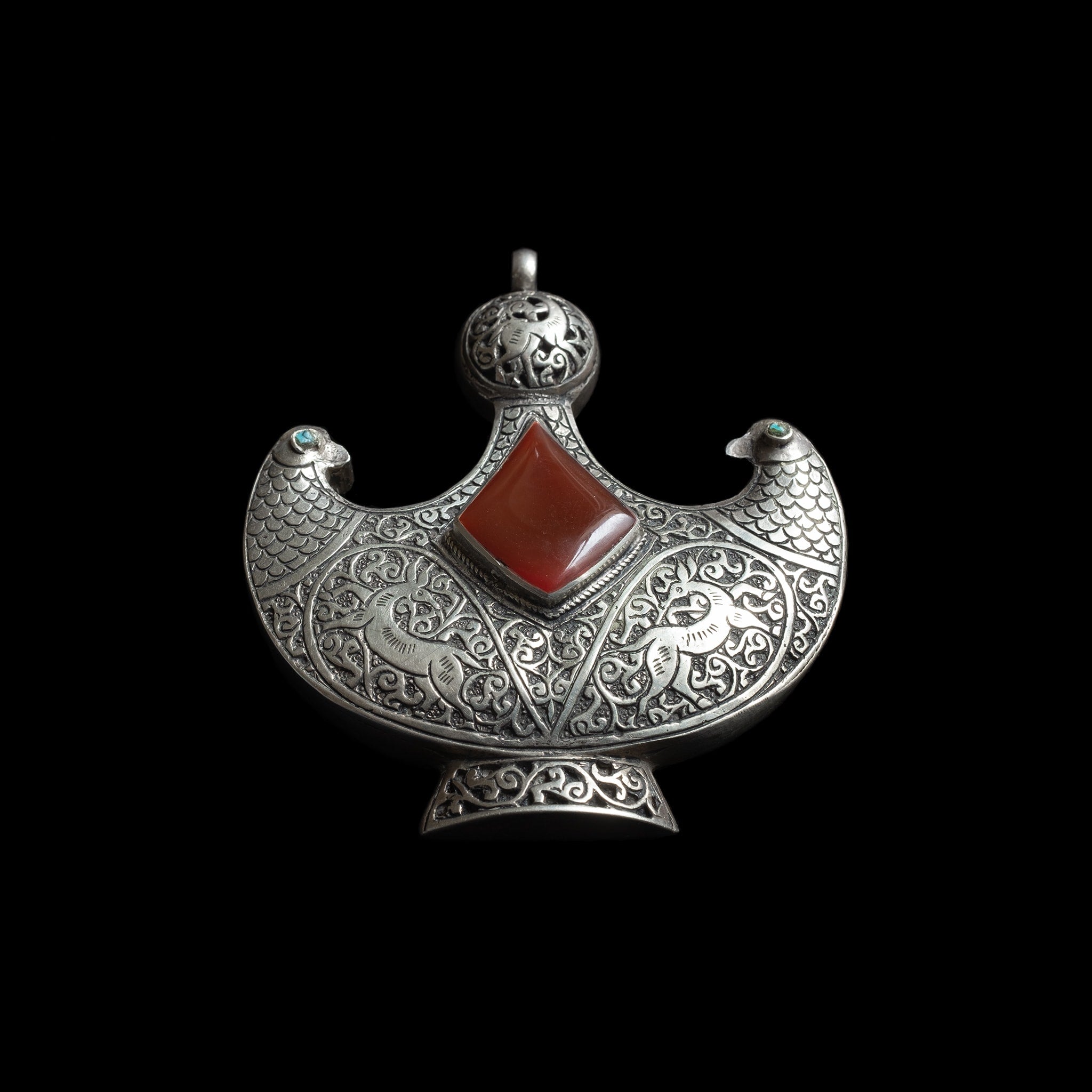 Sterling Silver Bird Pendant From Afghanistan | Vintage Ethnic Jewellery
