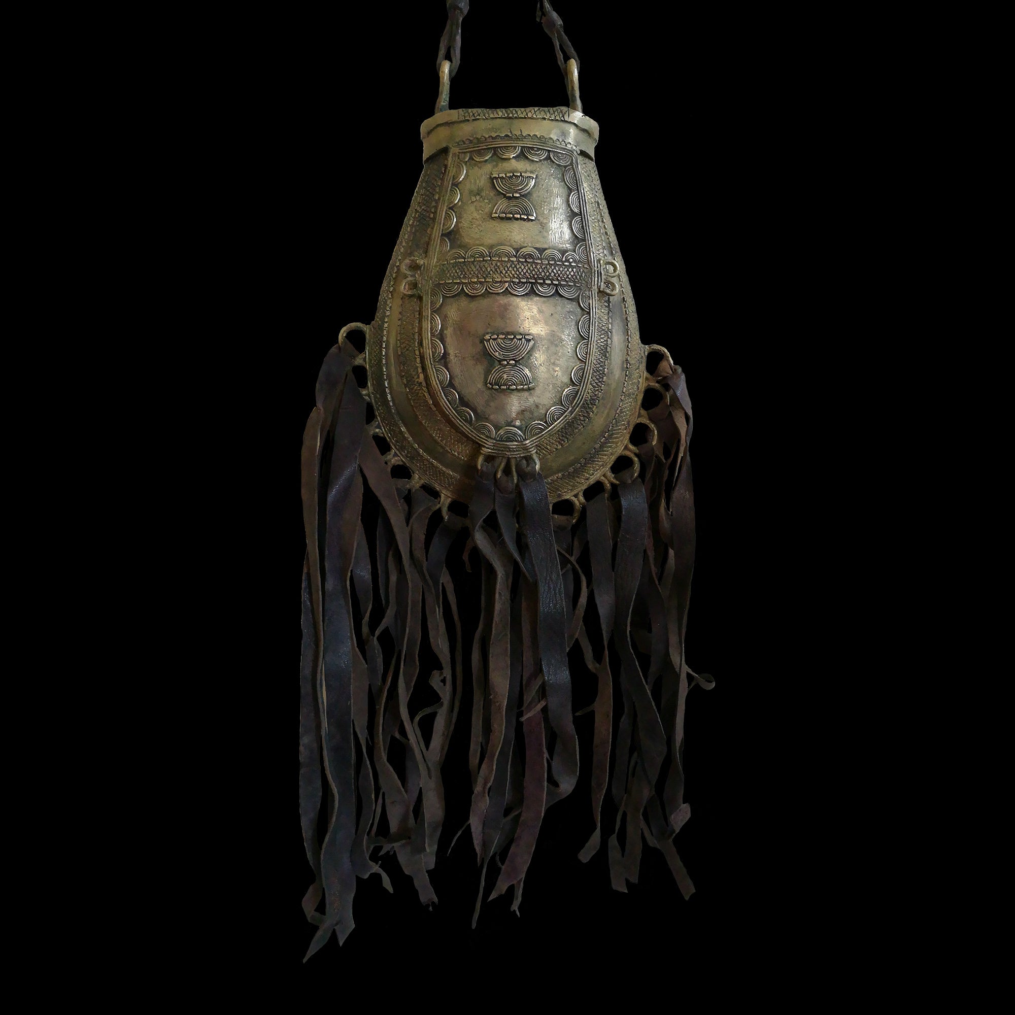 Bamum Bronze Tobacco Pouch from Cameroon | Vintage Ethnic Jewellery