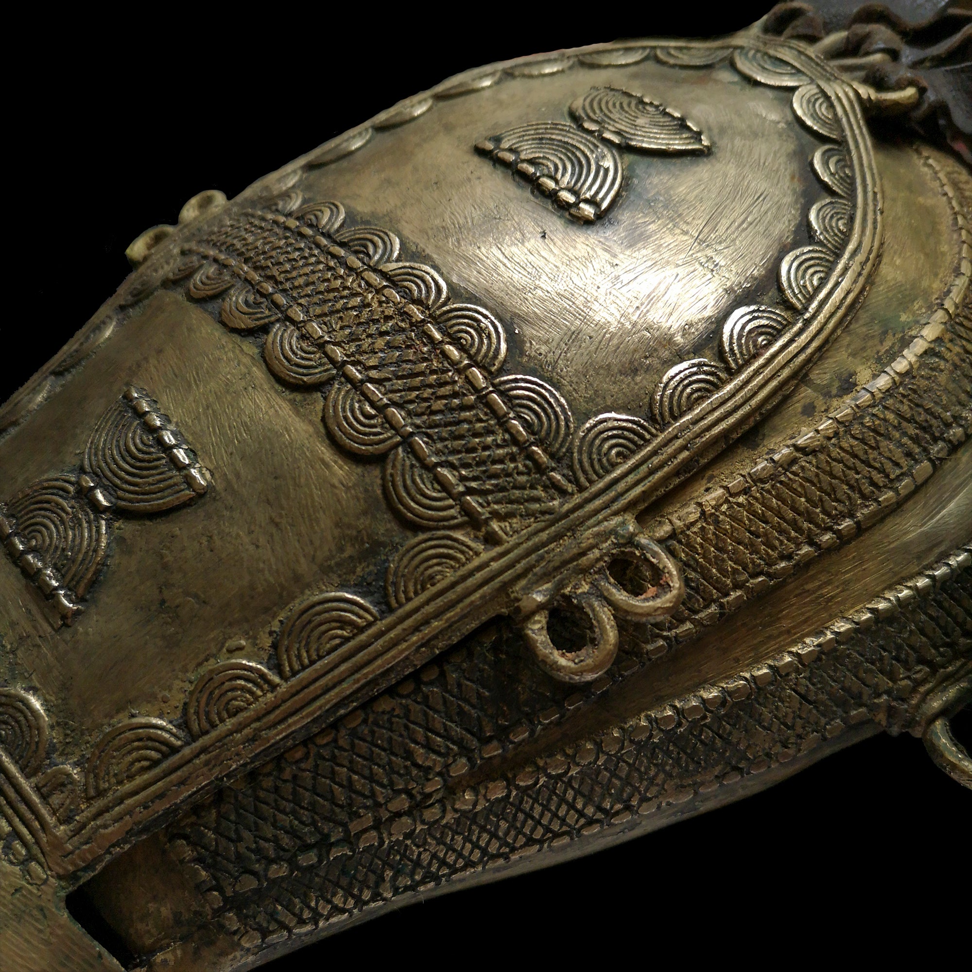 Bamum Bronze Tobacco Pouch from Cameroon | Vintage Ethnic Jewellery