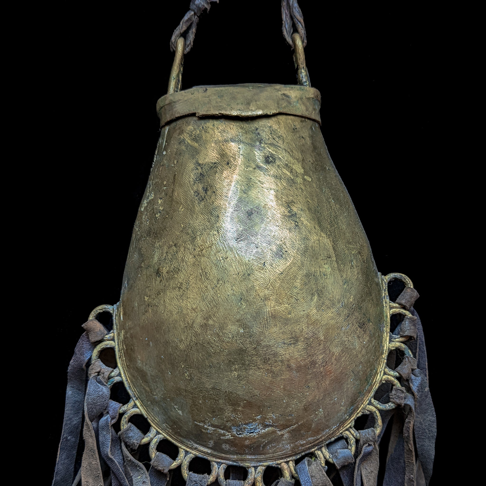 Bamum Bronze Tobacco Pouch from Cameroon | Vintage Ethnic Jewellery