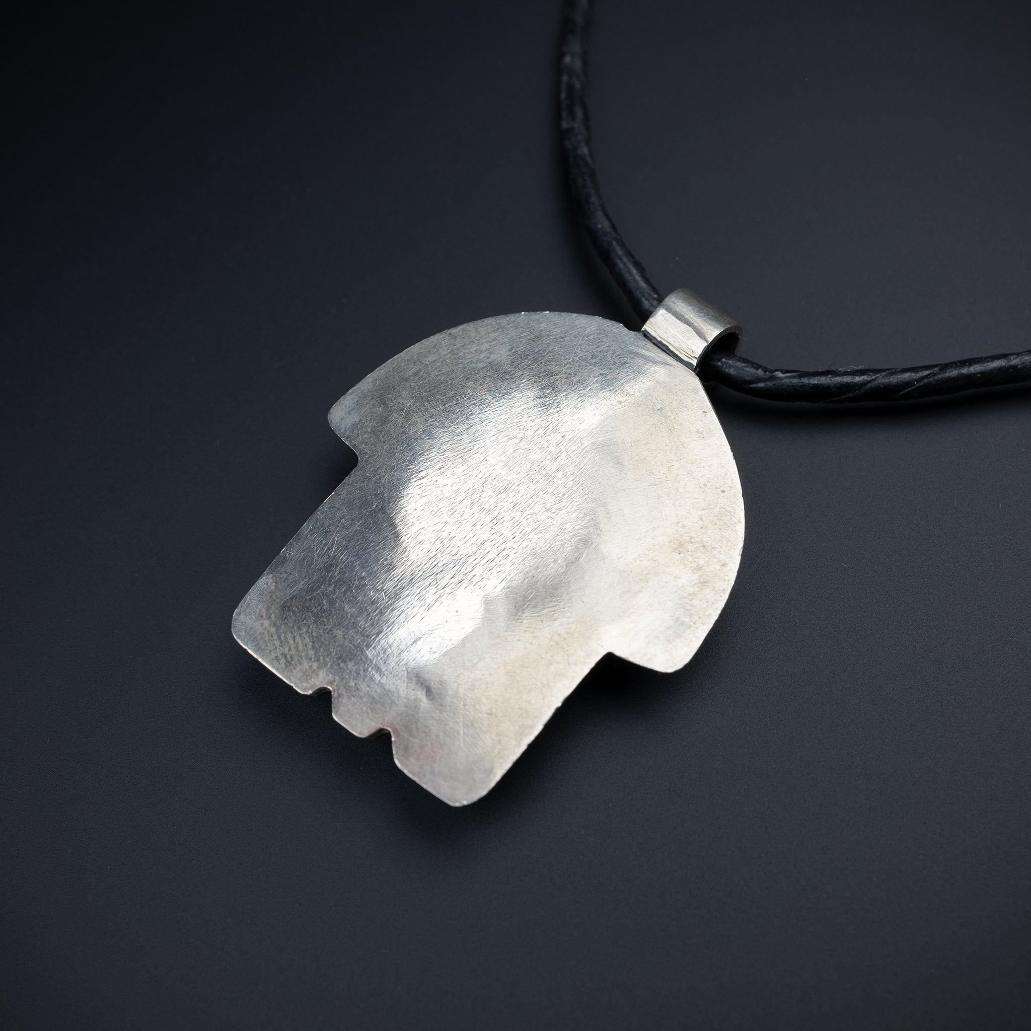 Silver and Wood Khamsa (Hamsa) Pendant, Marrakech, Morocco