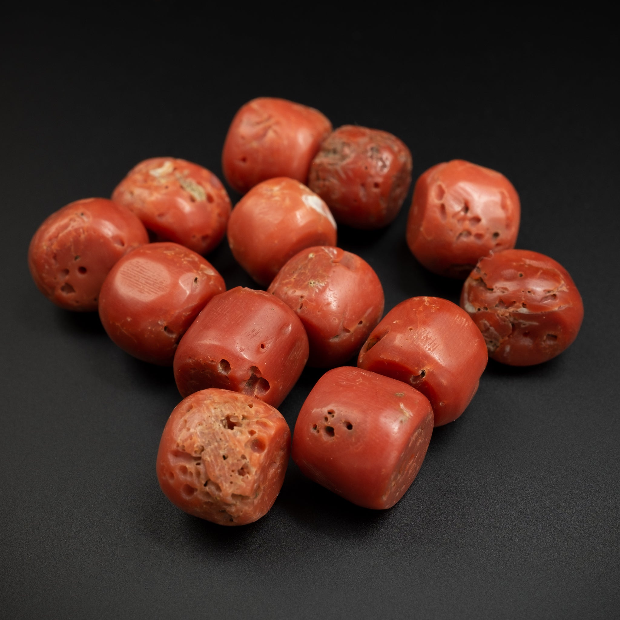 Old Large Mediterranean Coral Beads – 32.3 g, Vintage Ethnic Jewellery