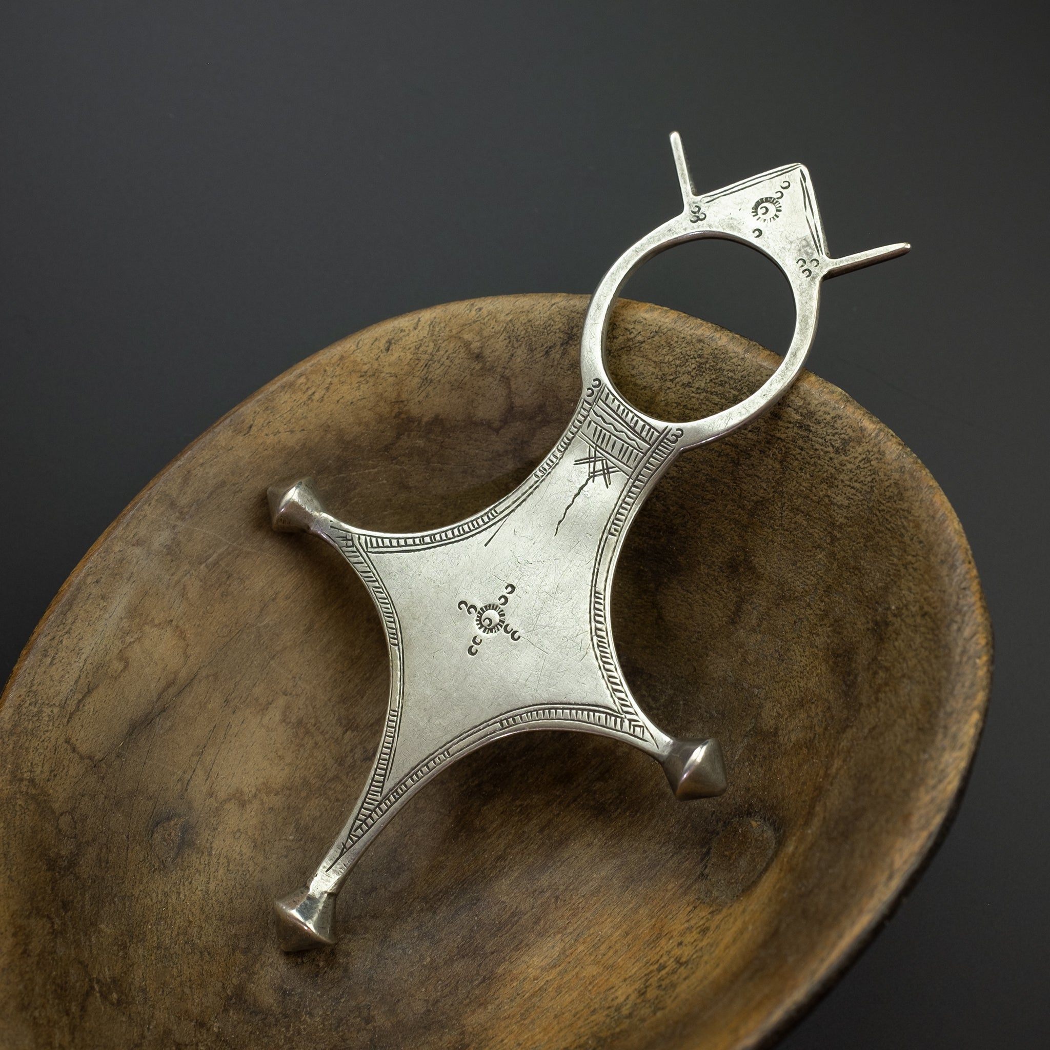 Large Vintage Silver Tuareg Cross of Agadez, Niger, West Africa