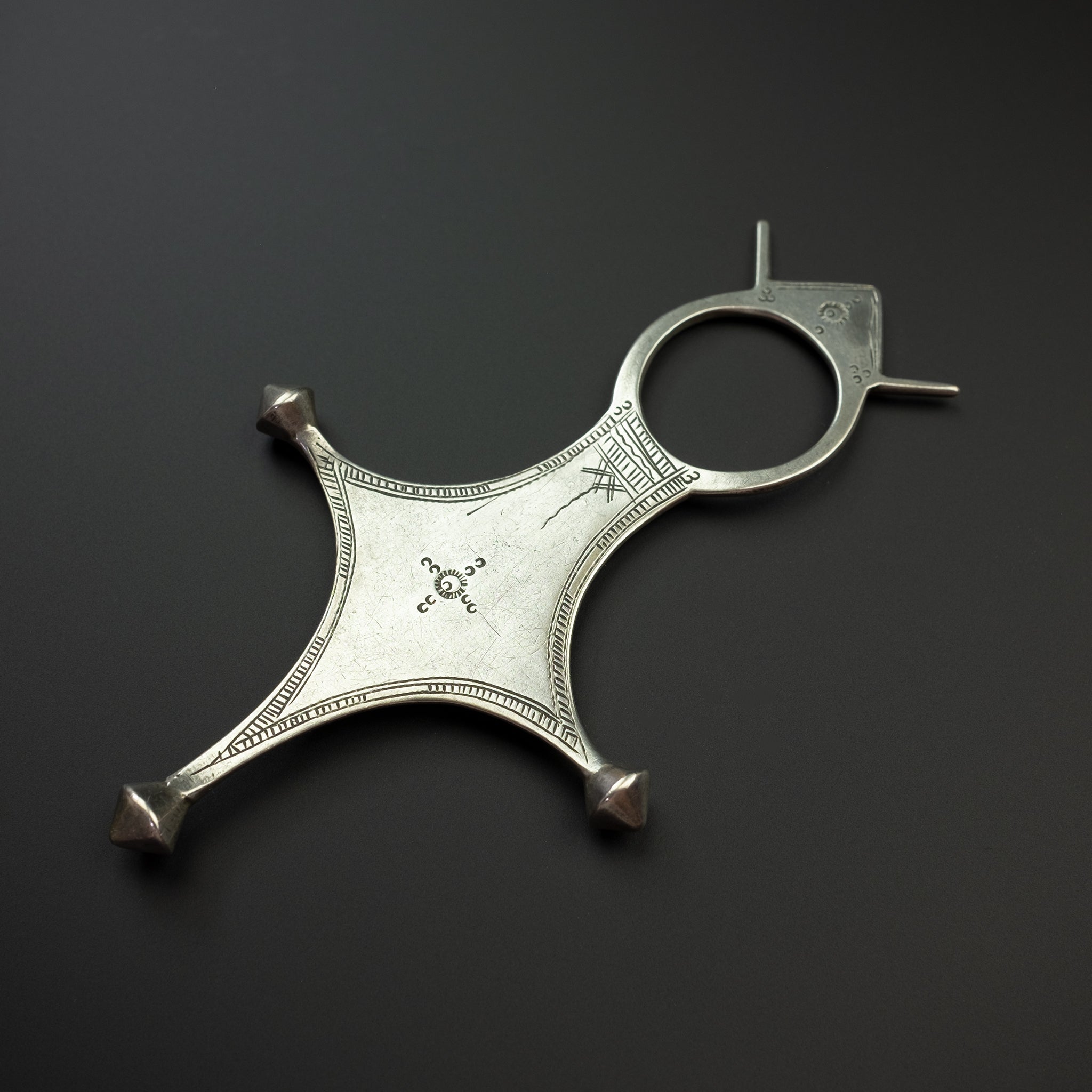 Large Vintage Silver Tuareg Cross of Agadez, Niger, West Africa