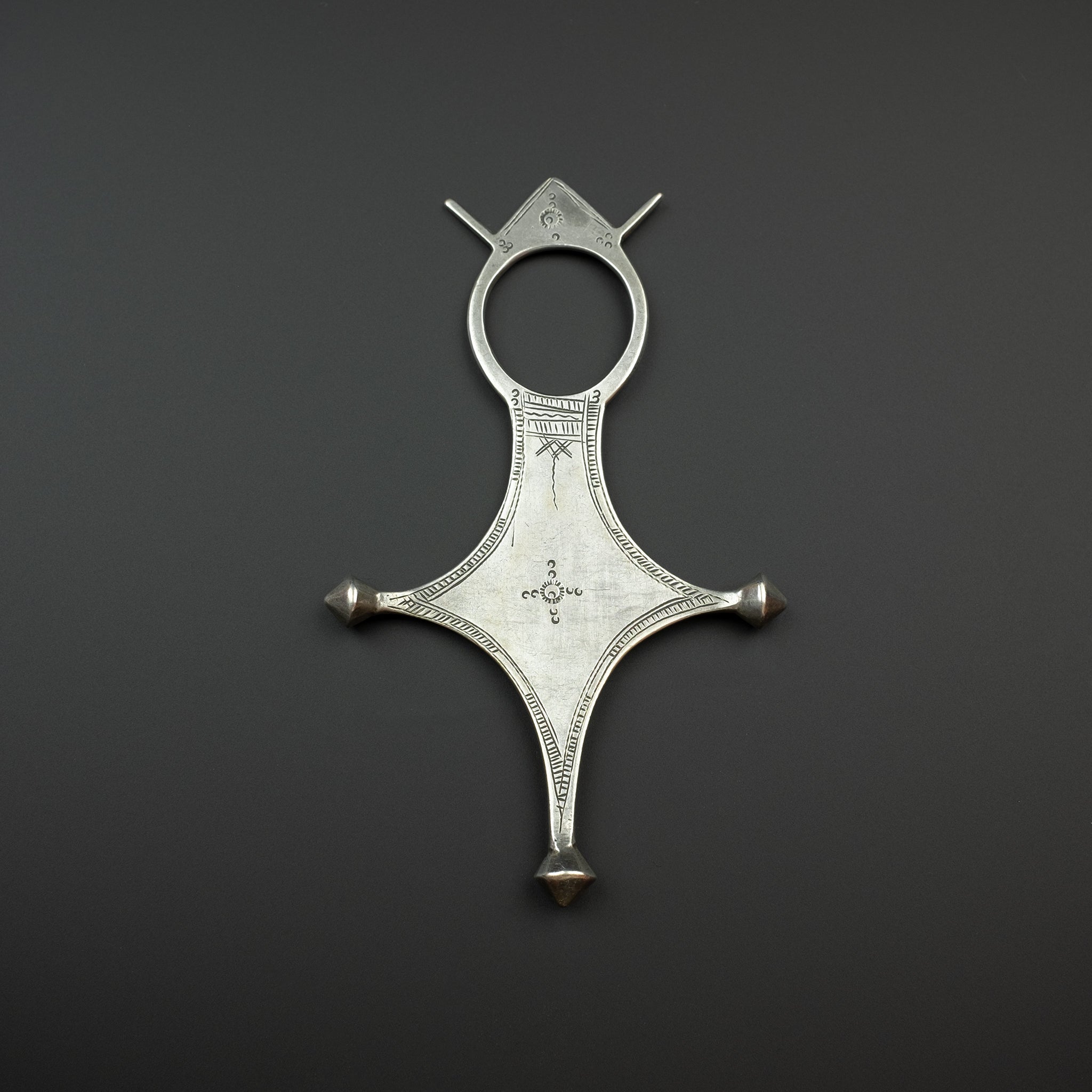 Large Vintage Silver Tuareg Cross of Agadez, Niger, West Africa