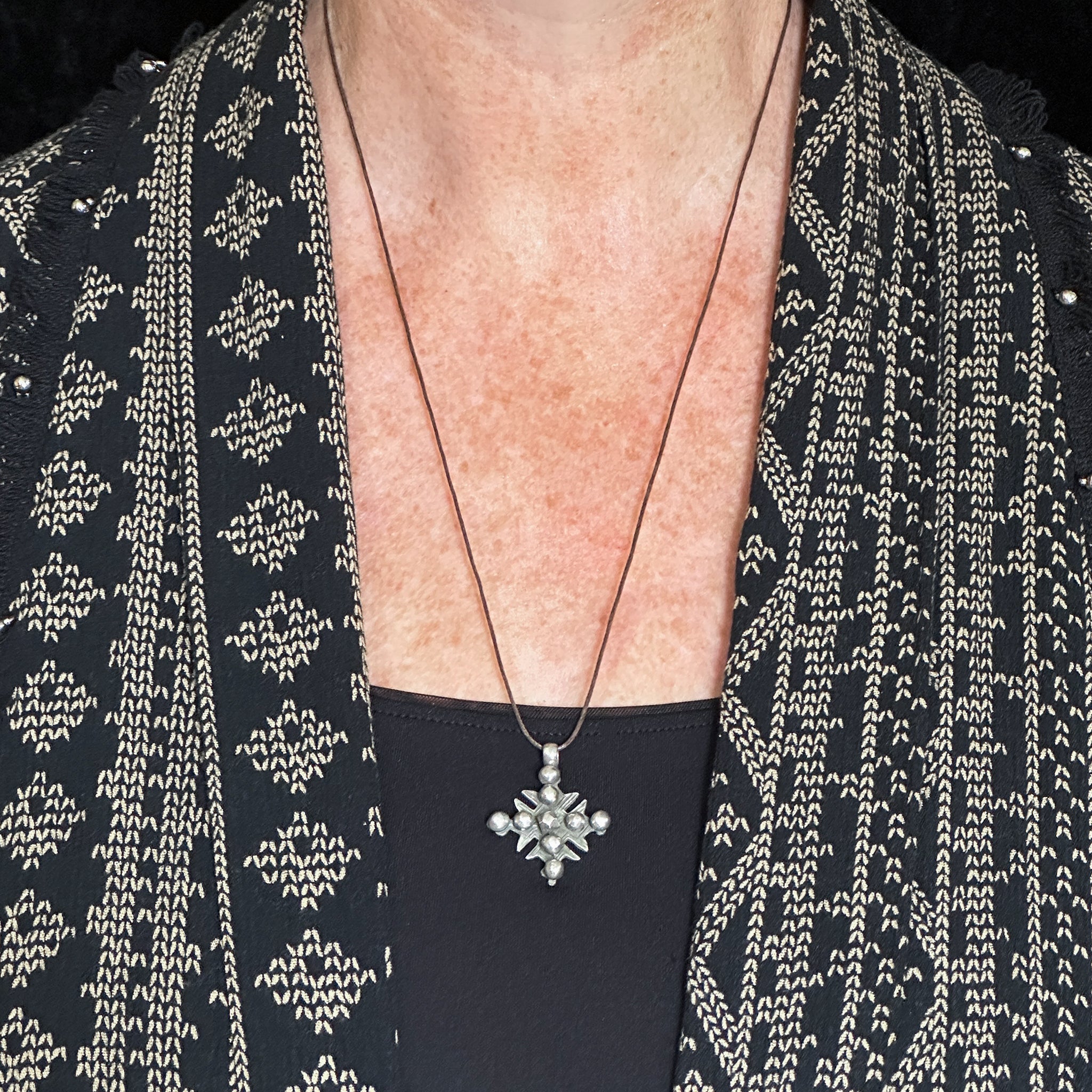 Vintage Silver Southern Cross Pendant, Guelmim, South Morocco