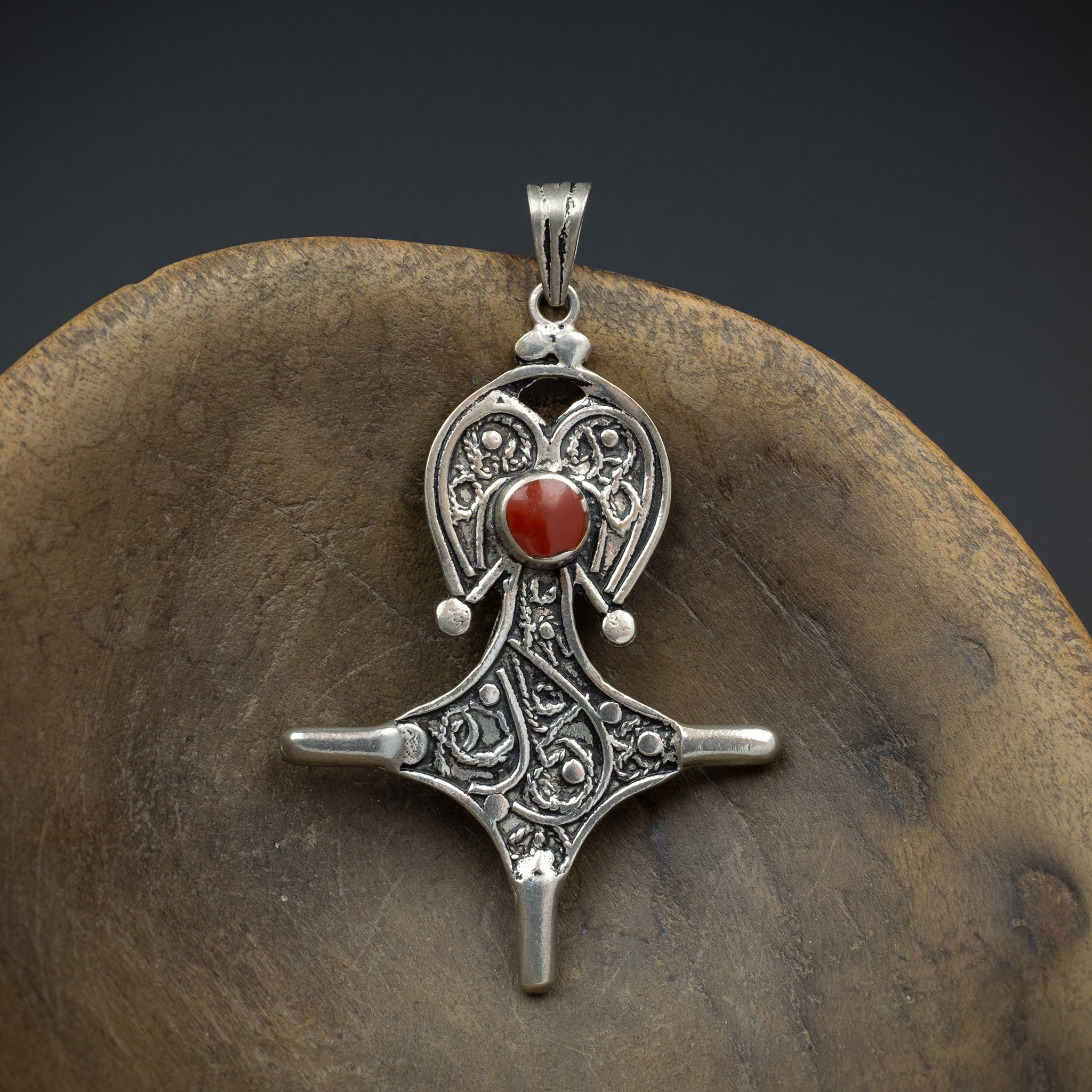 Stylised Silver Southern Cross Pendant from Guelmim, Morocco