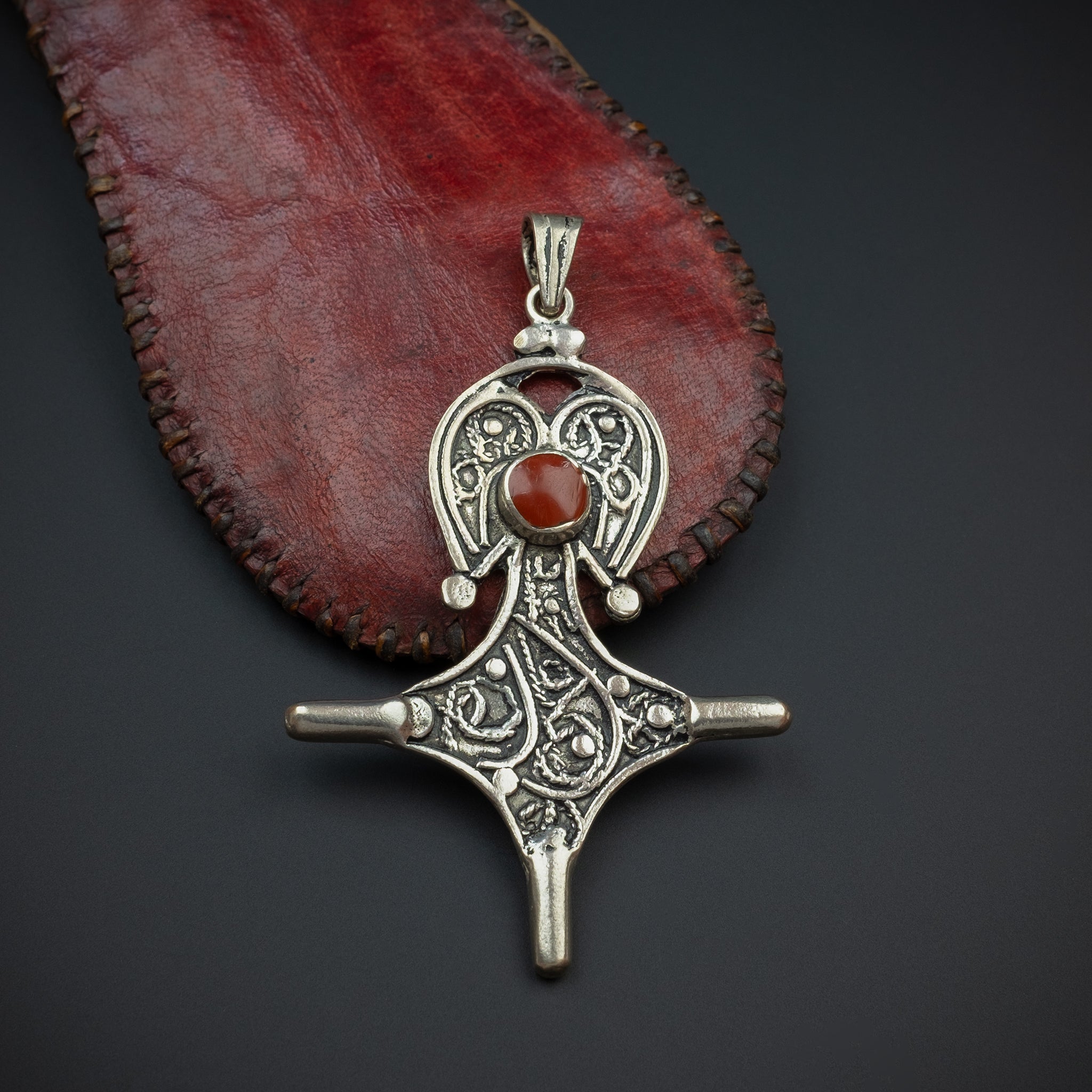 Stylised Silver Southern Cross Pendant from Guelmim, Morocco