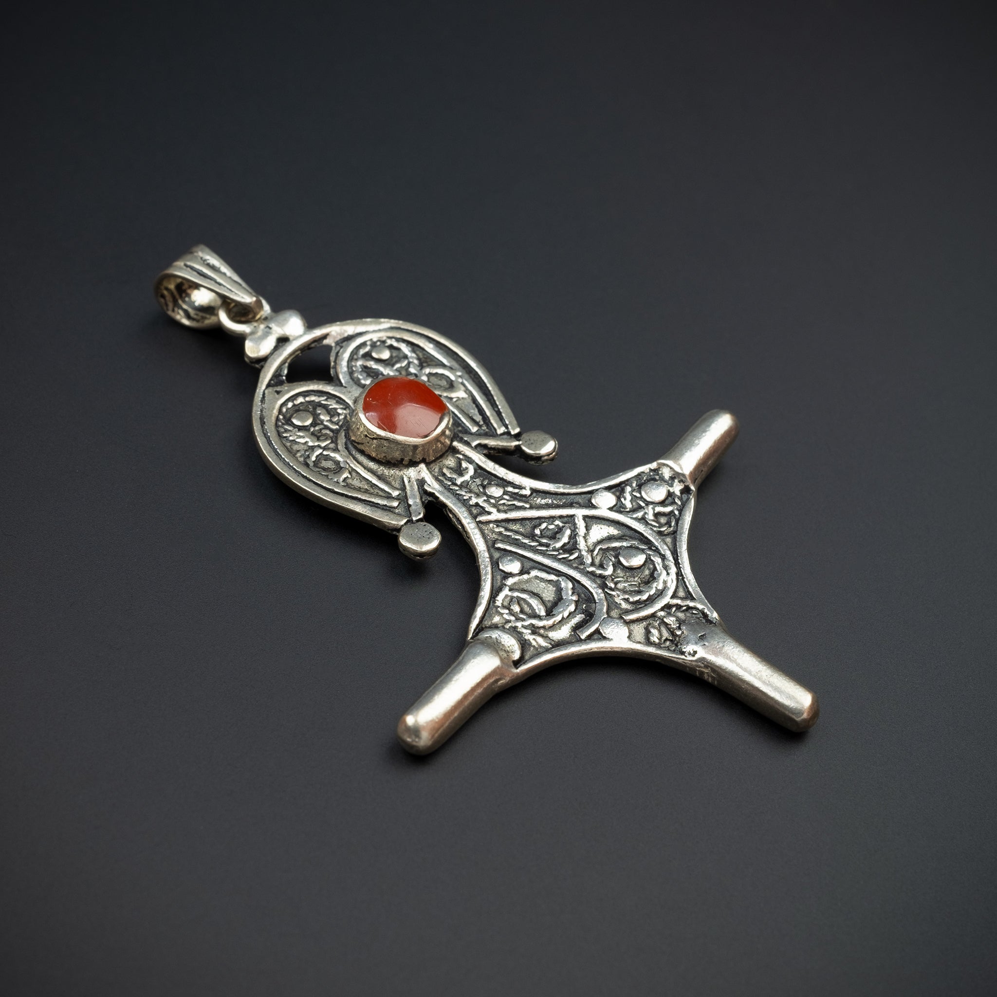 Stylised Silver Southern Cross Pendant from Guelmim, Morocco