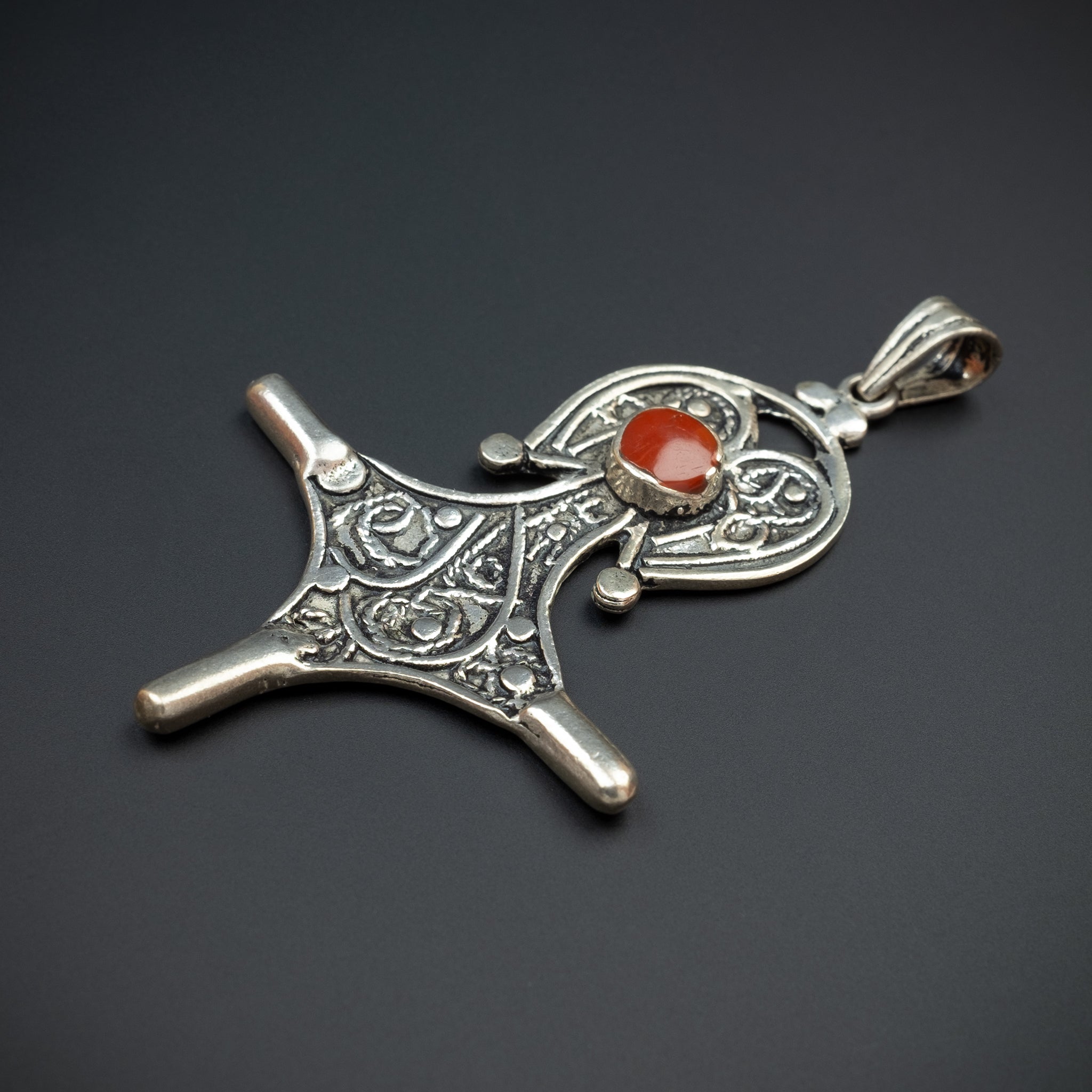 Stylised Silver Southern Cross Pendant from Guelmim, Morocco
