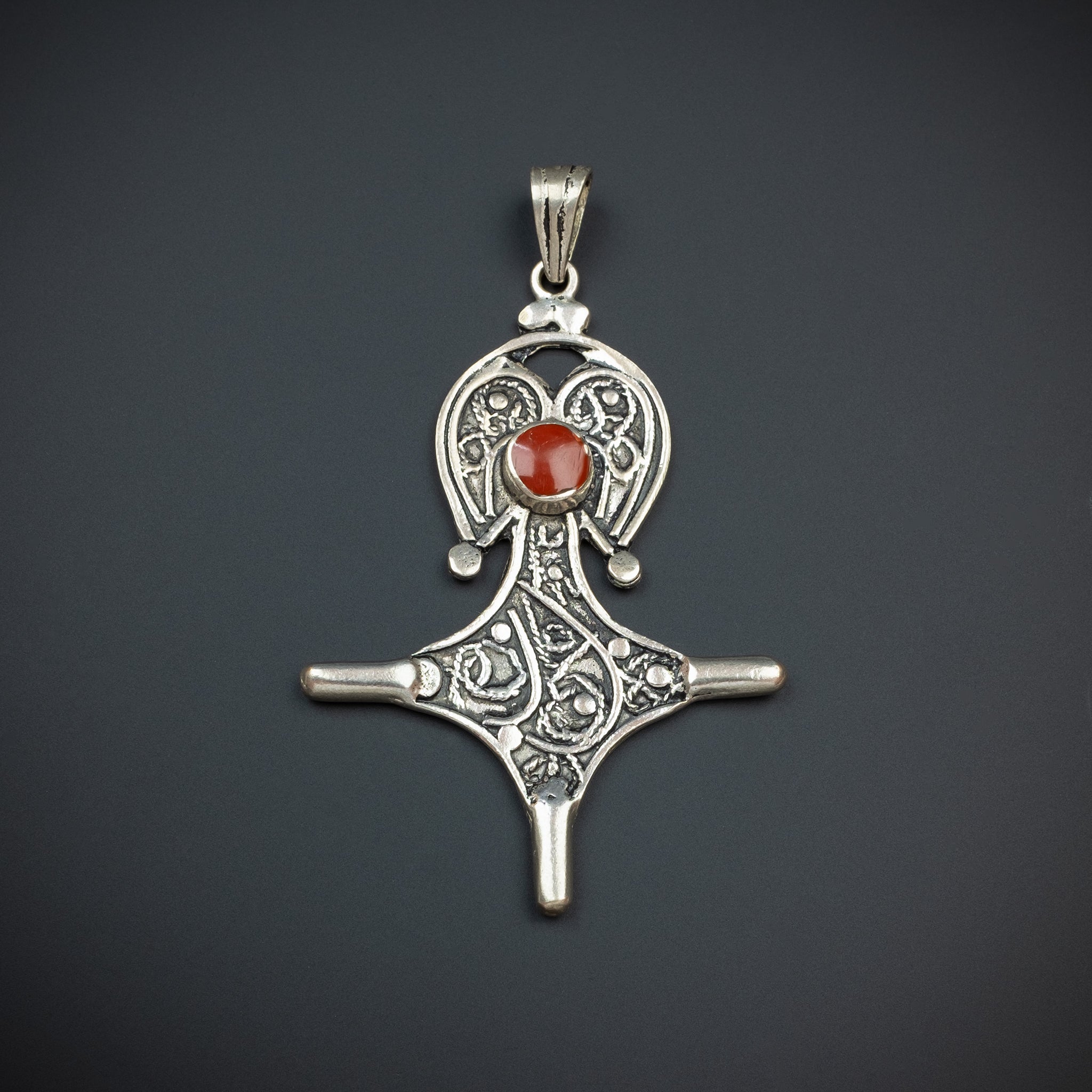 Stylised Silver Southern Cross Pendant from Guelmim, Morocco