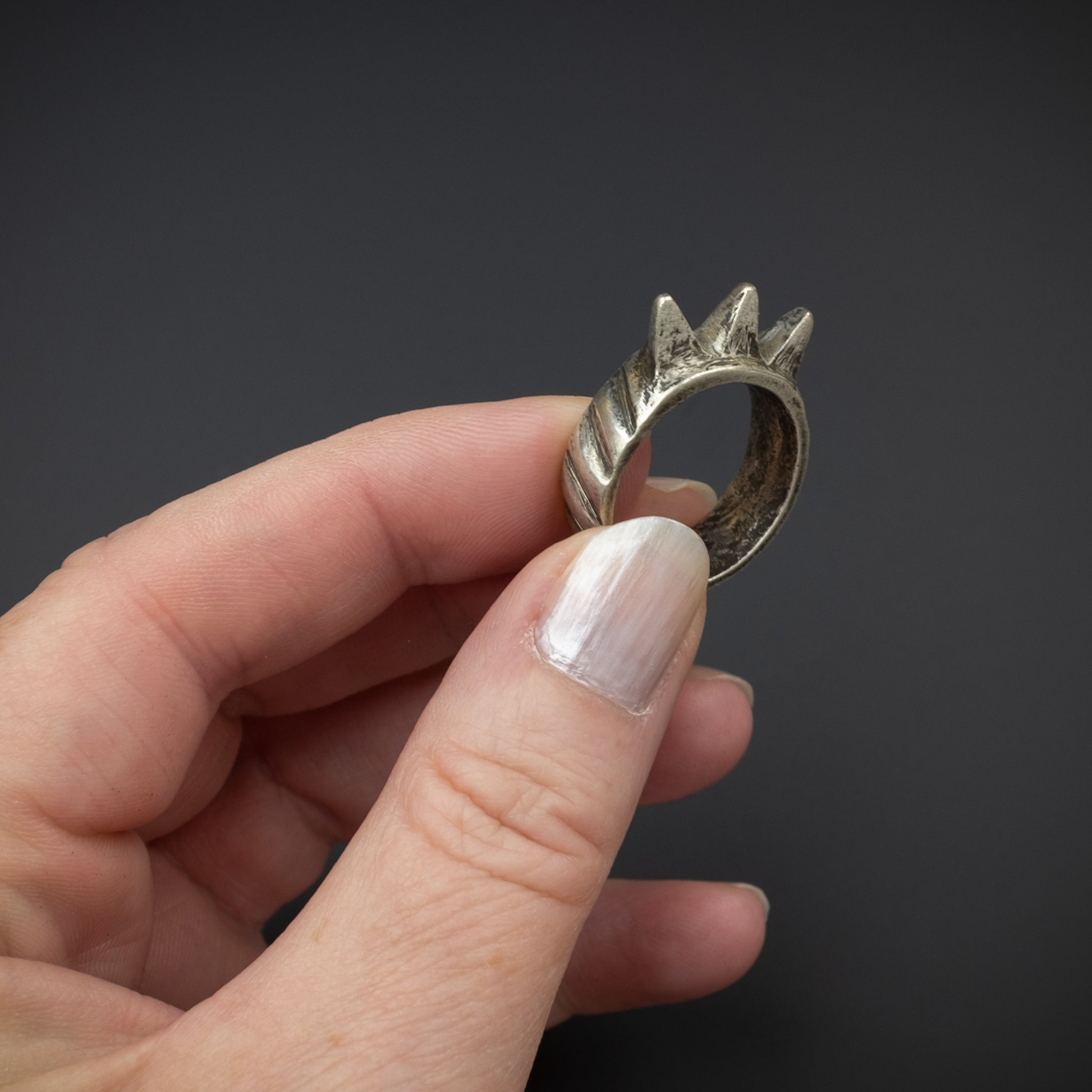 Vintage Silver ‘Crown’ Ring, Rissani, Morocco