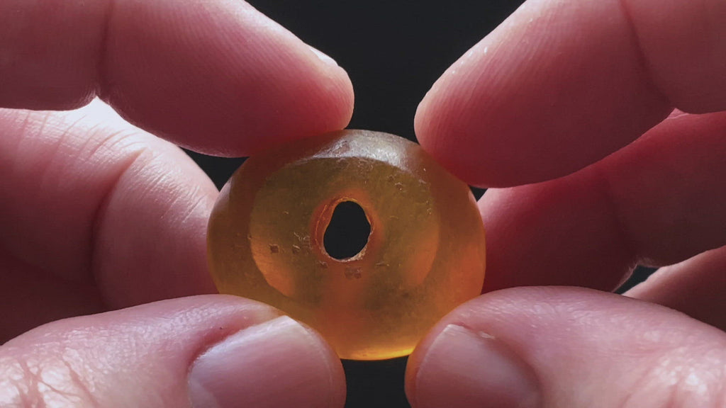 Genuine Antique Baltic Amber Bead | Vintage Ethnic Jewellery