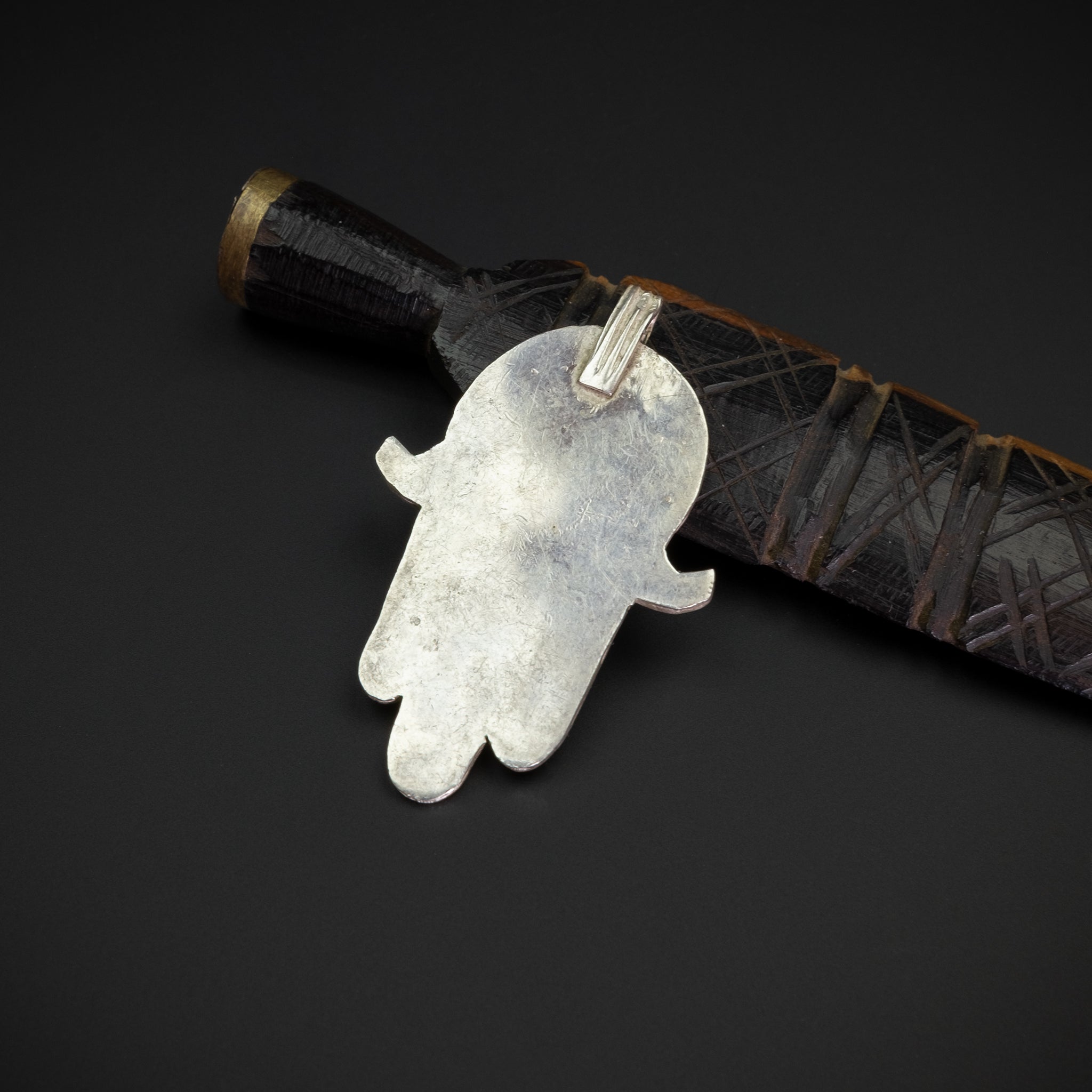 Silver Enamelled Khamsa (Hamsa), Tiznit, Morocco