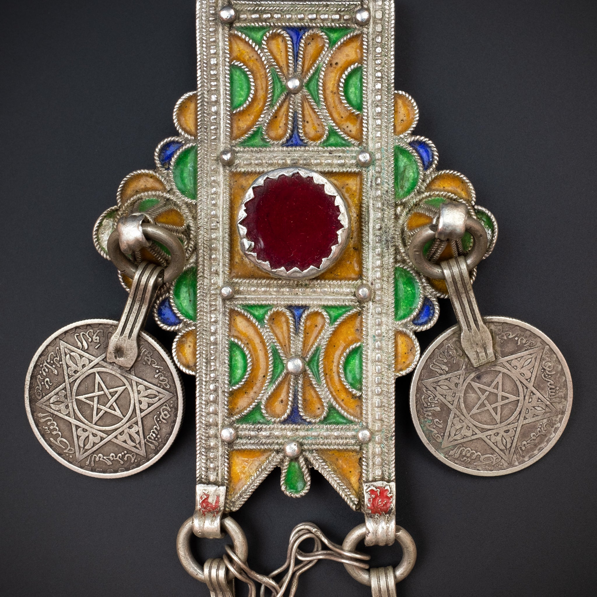 Mid-century Silver Hirz Amulet Pendant, Morocco