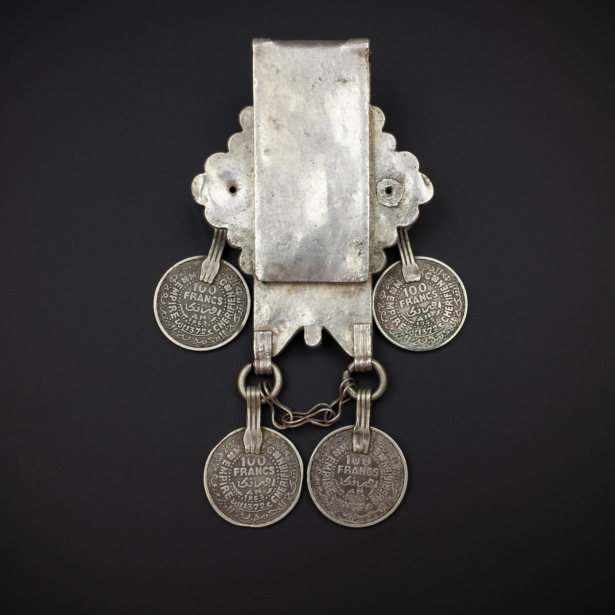 Mid-century Silver Hirz Amulet Pendant, Morocco