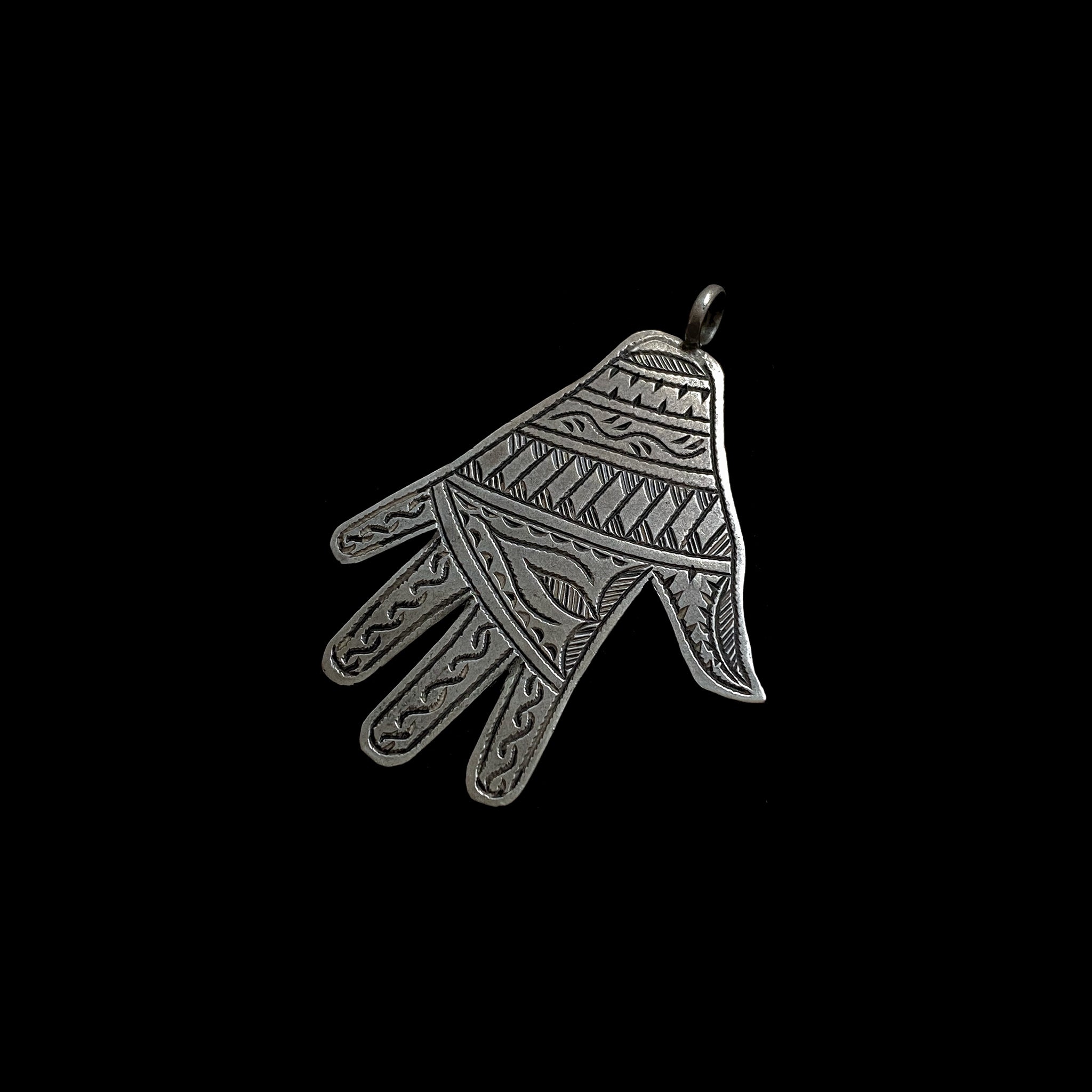 Vintage Silver Hamsa from Guelmim, south Morocco