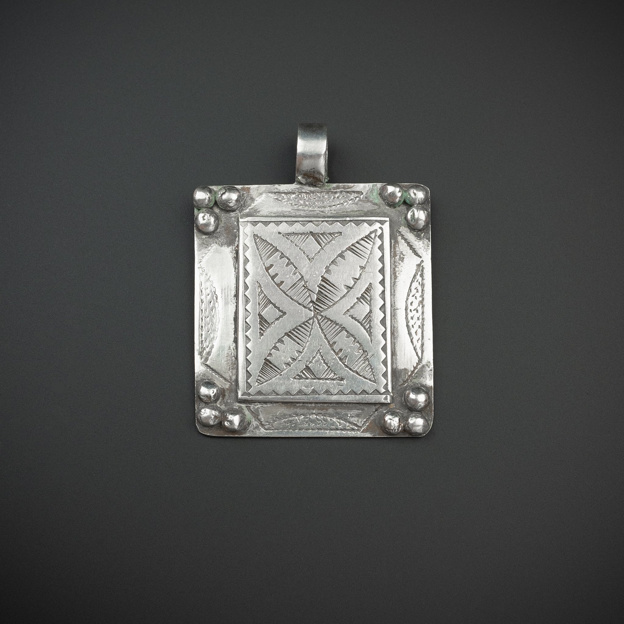 Vintage Tuareg Silver Amulet Pendant, Mauritania