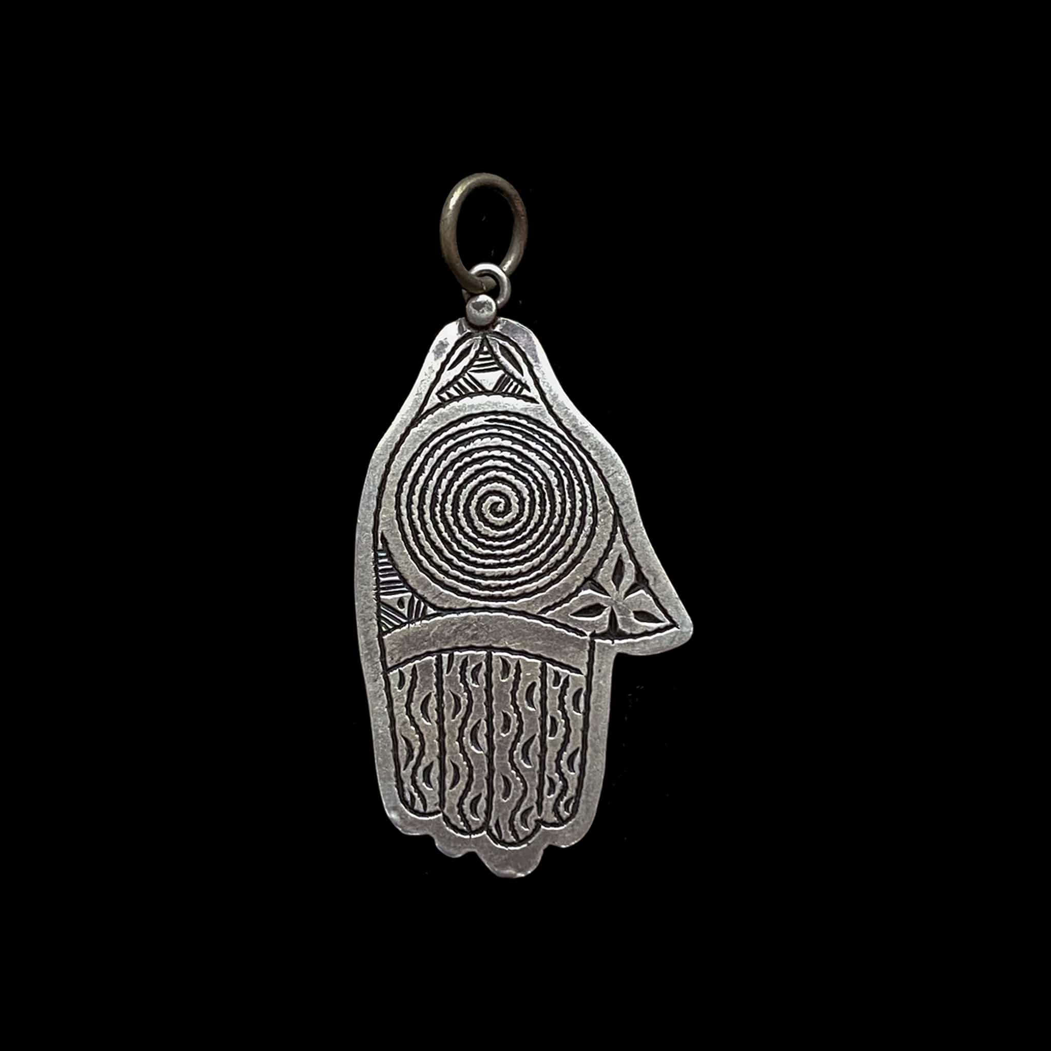 Old Silver 'Hand of Fatima' Khamsa (Hamsa), Guelmim, Morocco