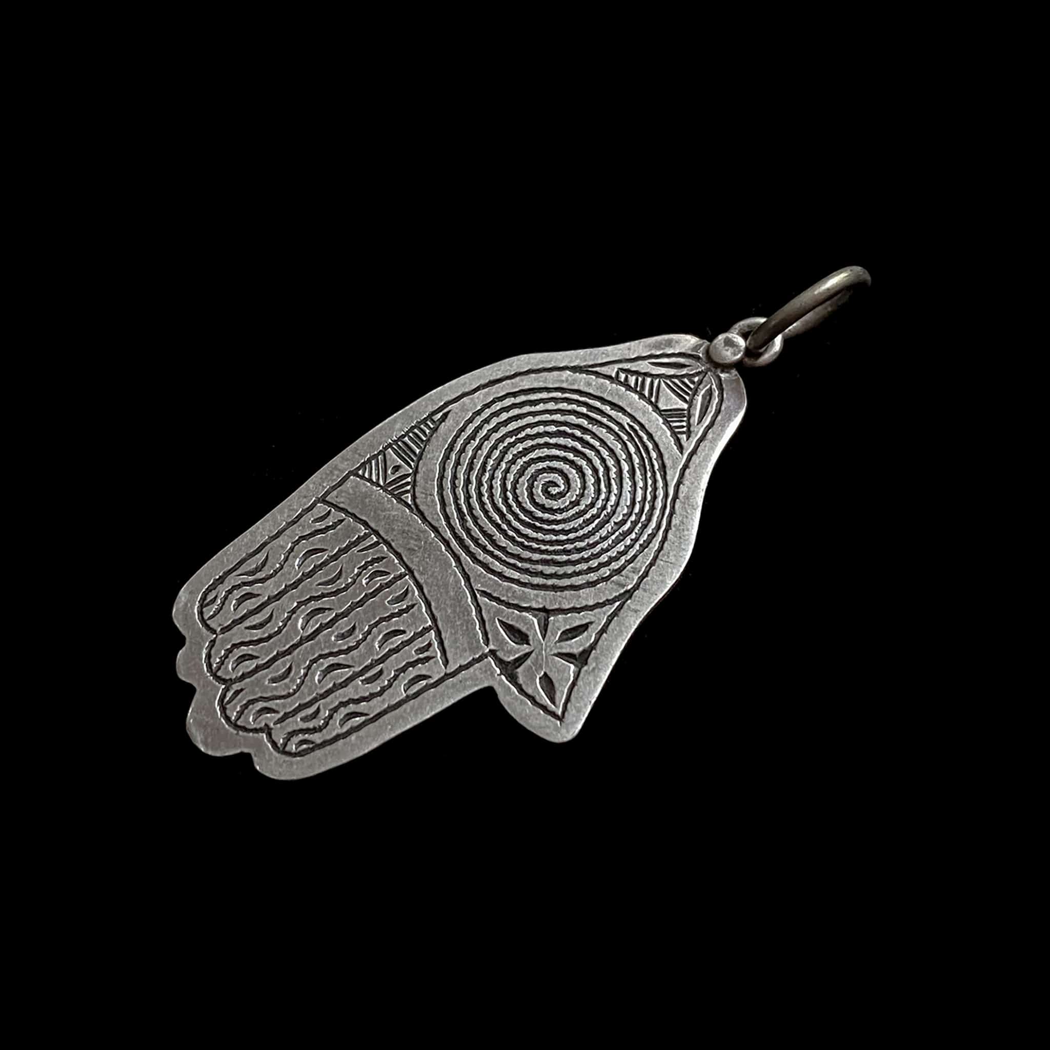 Old Silver 'Hand of Fatima' Khamsa (Hamsa), Guelmim, Morocco