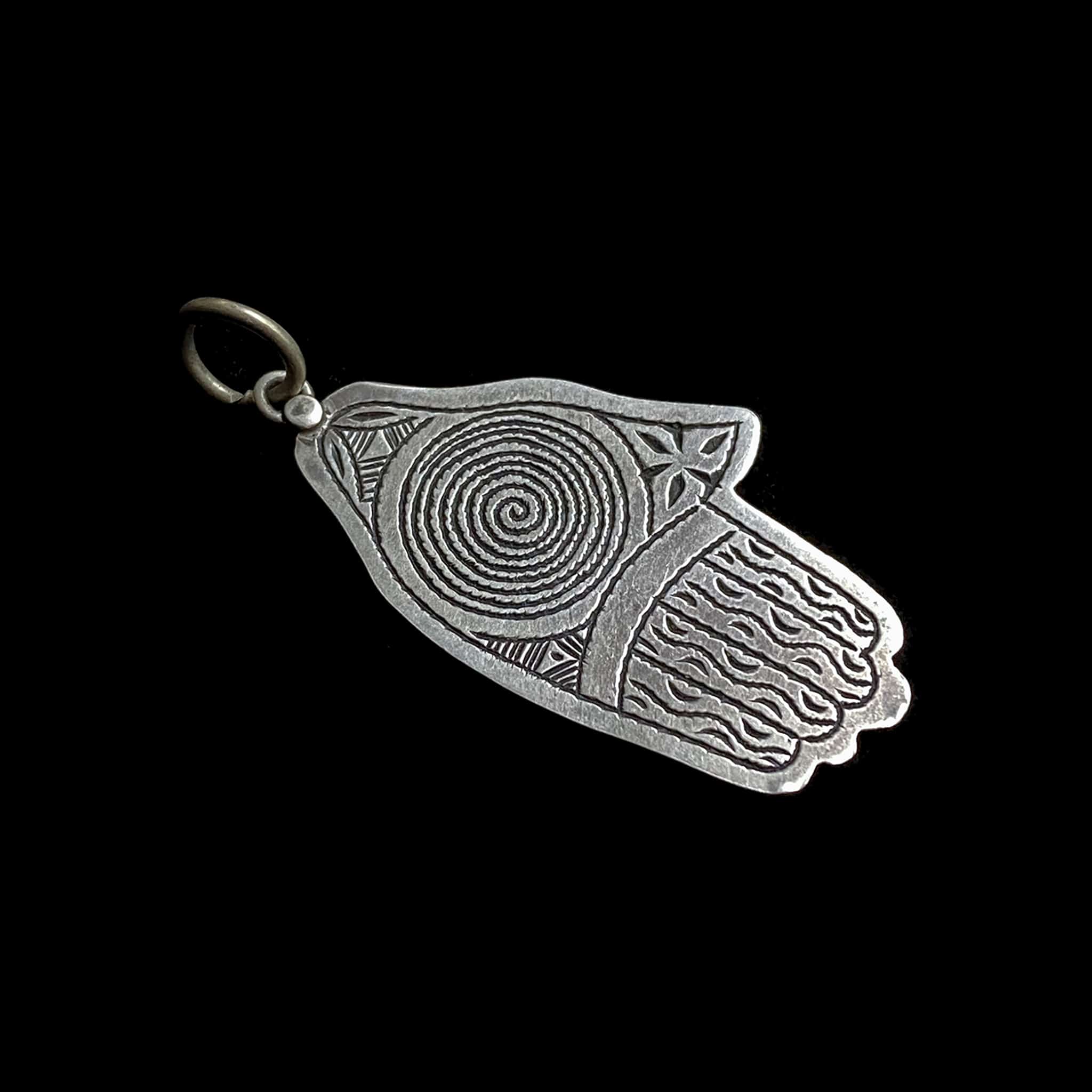 Old Silver 'Hand of Fatima' Khamsa (Hamsa), Guelmim, Morocco