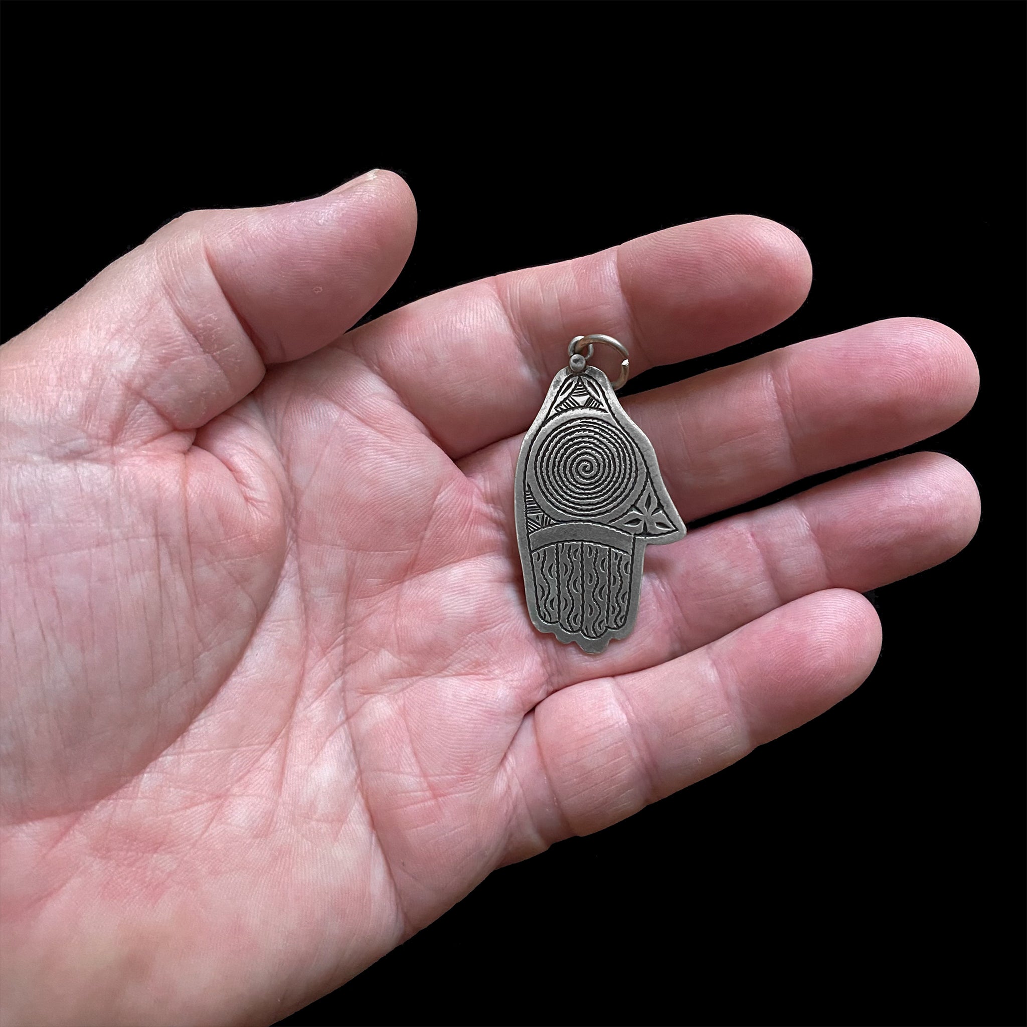 Old Silver 'Hand of Fatima' Khamsa (Hamsa), Guelmim, Morocco